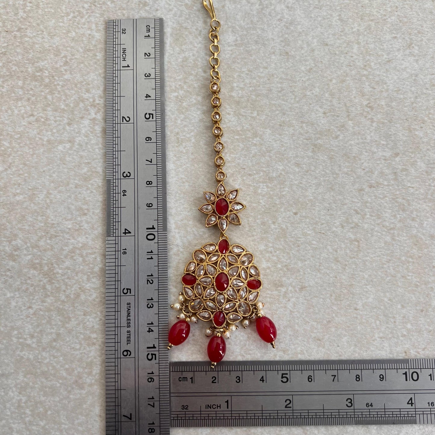 Crystal Tikka - Antique Gold /Champagne Zircon Crystal / Tikli/ Indian/ Pakistani Fashion Jewellery/ Maang Tikkas/ Mix Colours
