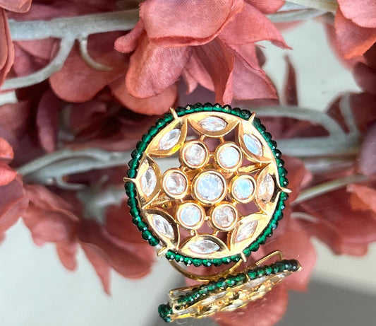 Green Indian Ring/ Fashion Jewellery/ Gift for Women/Indian/Pakistani style