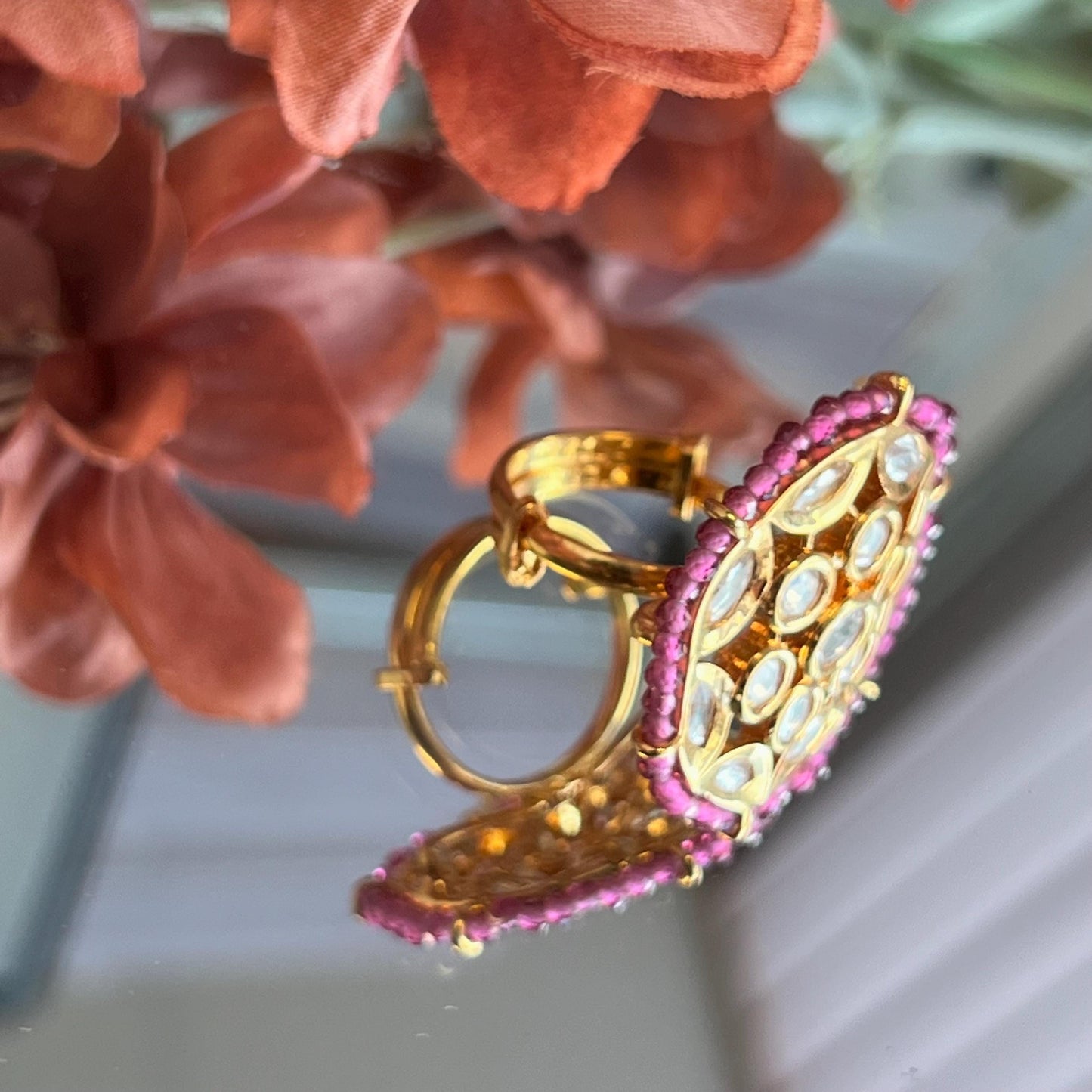 Purple Indian Ring/ Fashion Jewellery/ Gift for Women/Indian/Pakistani style