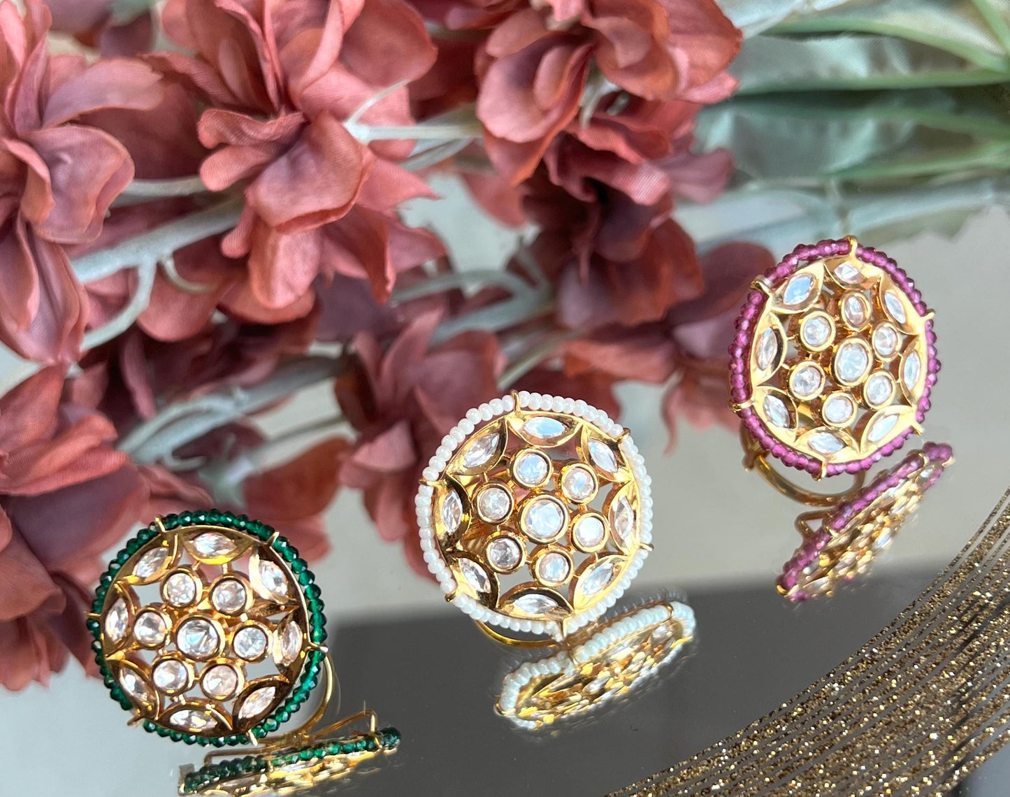 Purple Indian Ring/ Fashion Jewellery/ Gift for Women/Indian/Pakistani style