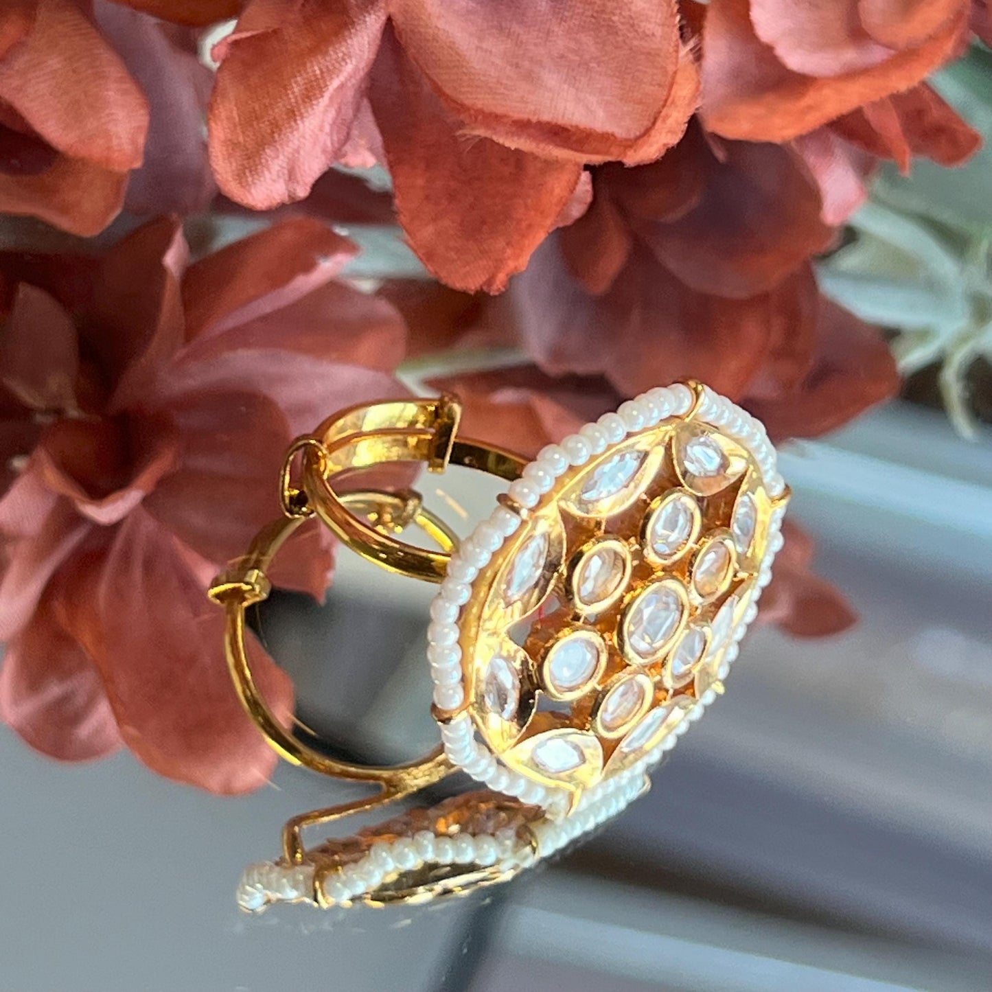 Clear Indian Ring/ Fashion Jewellery/ Gift for Women/Indian/Pakistani style