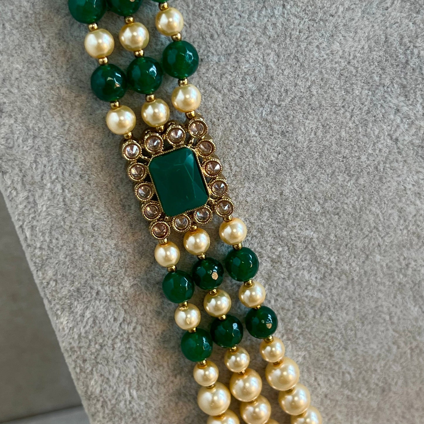 Green Pearl Unisex/ Mens Mala/ Womens Mala/Long Necklace/Long Mala/ Haar/ Unique Style/ Indian/ Pakistani/Fashion Jewellery/ Groom/ Bride