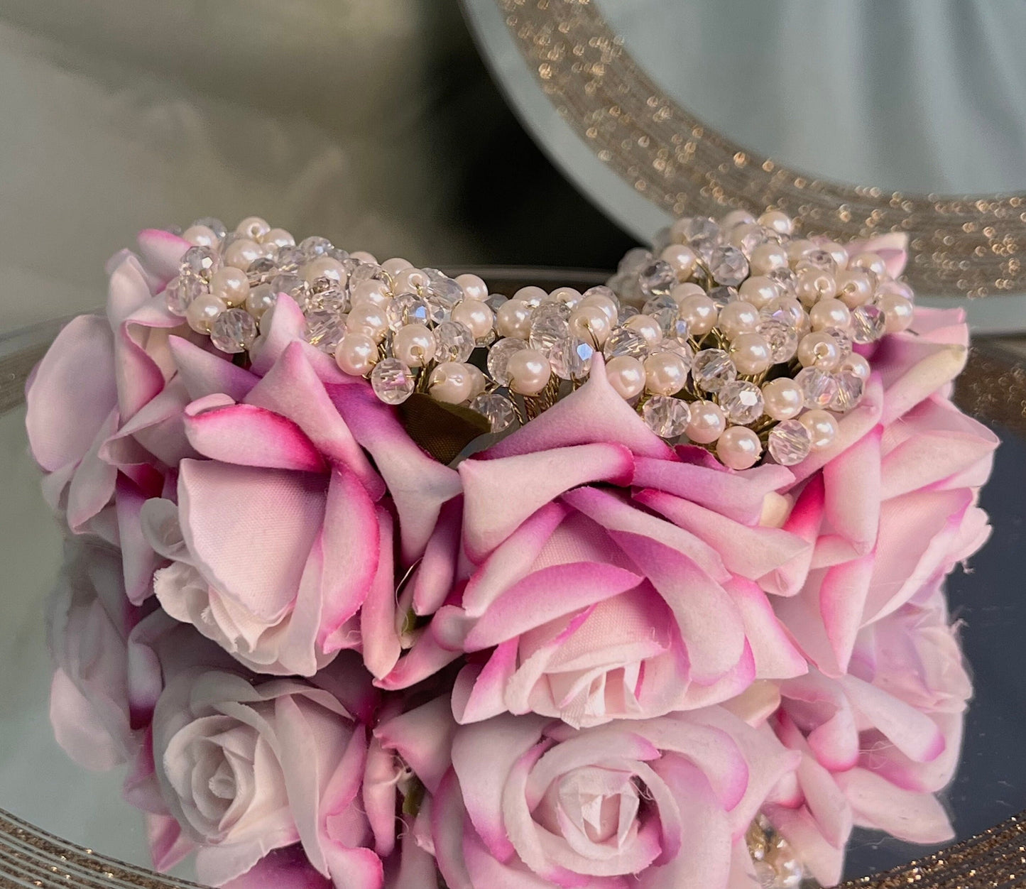 Ladies Floral Bun Gajra Artificial Flower Accessory - Purple/ Unique Style/ Indian/ Pakistani/Fashion Jewellery/ Gift for Women