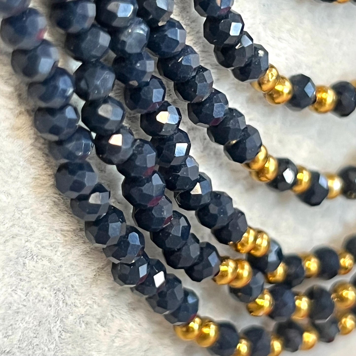 Navy Blue with Gold Beaded/ Light Weight/ Long Mala/ Haar/ Long Necklace/ Unique Style/ Indian/ Pakistani/Fashion Jewellery/ Gift for Women