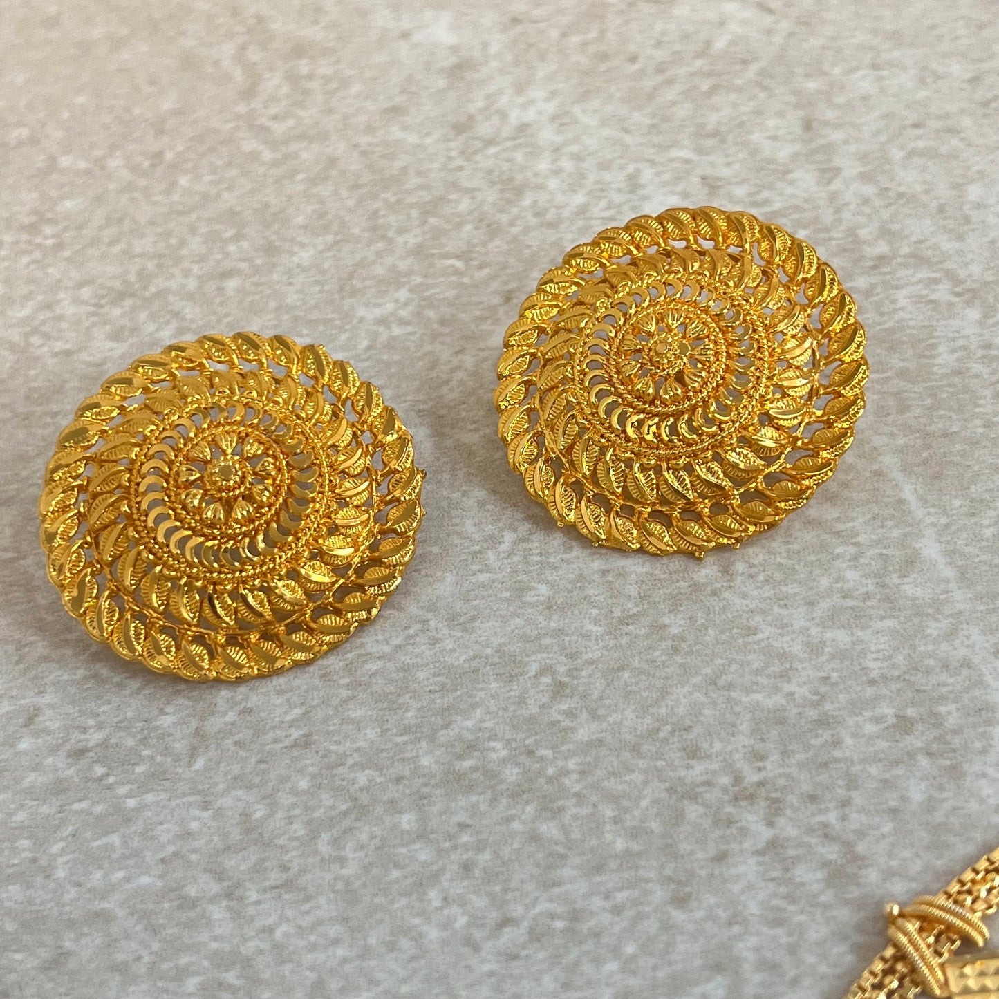 Bright Gold Earring Tops/ Fashion Jewellery/ Gift for Women/Indian/Pakistani style