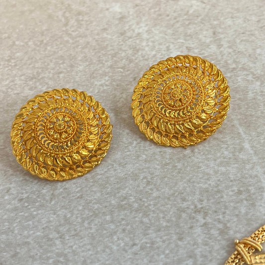 Bright Gold Earring Tops/ Fashion Jewellery/ Gift for Women/Indian/Pakistani style