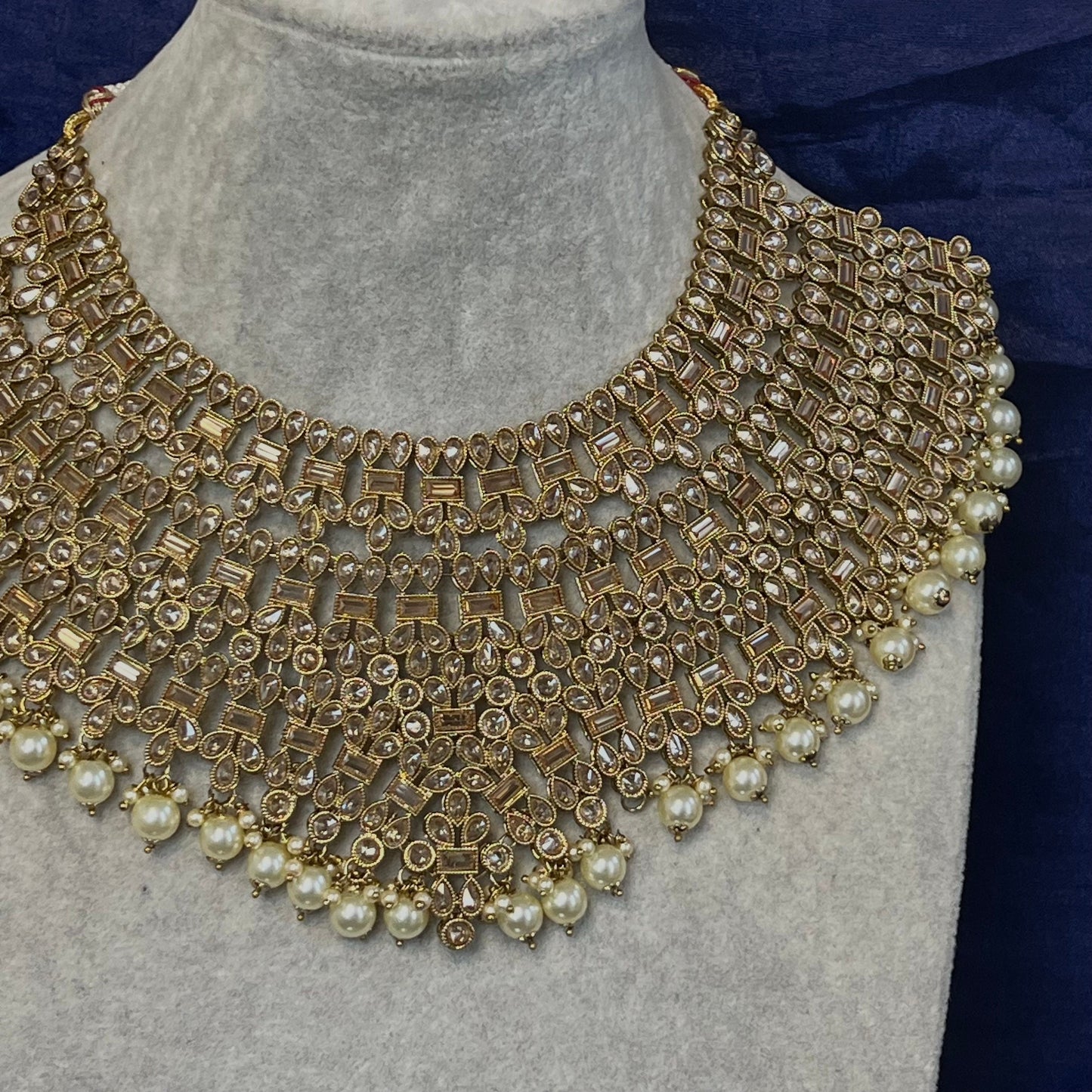 Champagne Bridal Necklace/ Unique Style/ Indian/ Pakistani/Fashion Jewellery/ Gift for Women