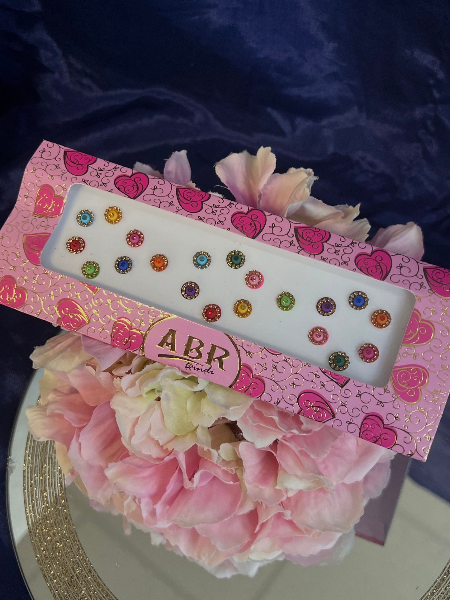 Multicolour Medium Round Bindi Pack /Bindiya/ Chanlo/ Indian Accessory/ Forehead