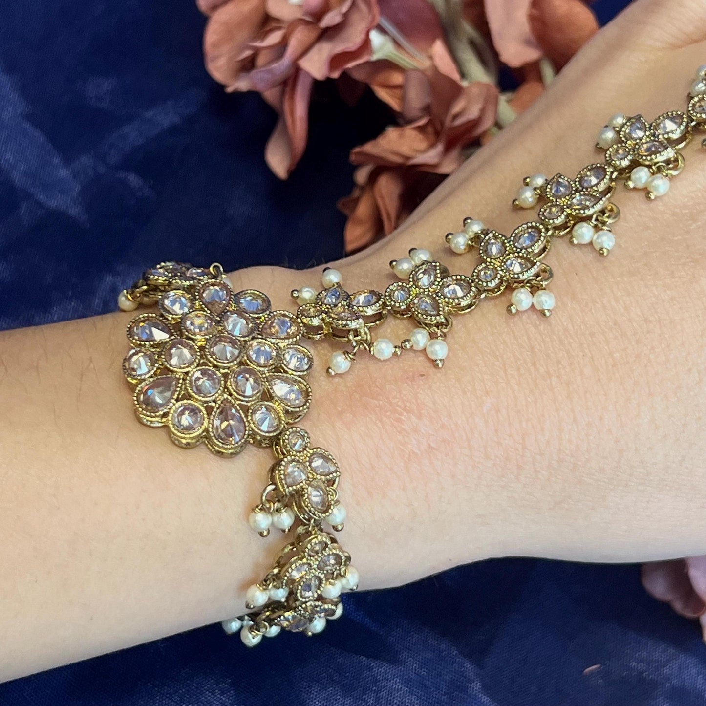 Clear Hand Harness/Clear Hathpool/ Fashion Jewellery/ Gift for Women/Indian/Pakistani style /Haathphool/Hand Accessory