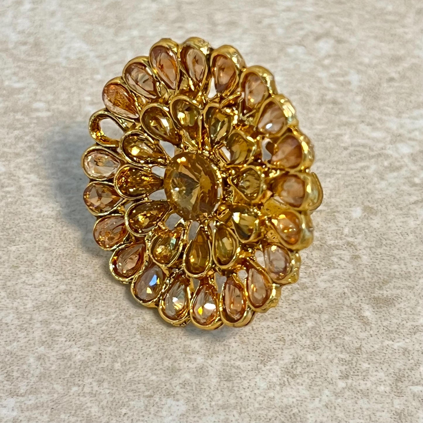 Medium Ring - White/ Fashion Jewellery/ Gift for Women/Indian/Pakistani style/ Slightly Imperfect/ Clearance