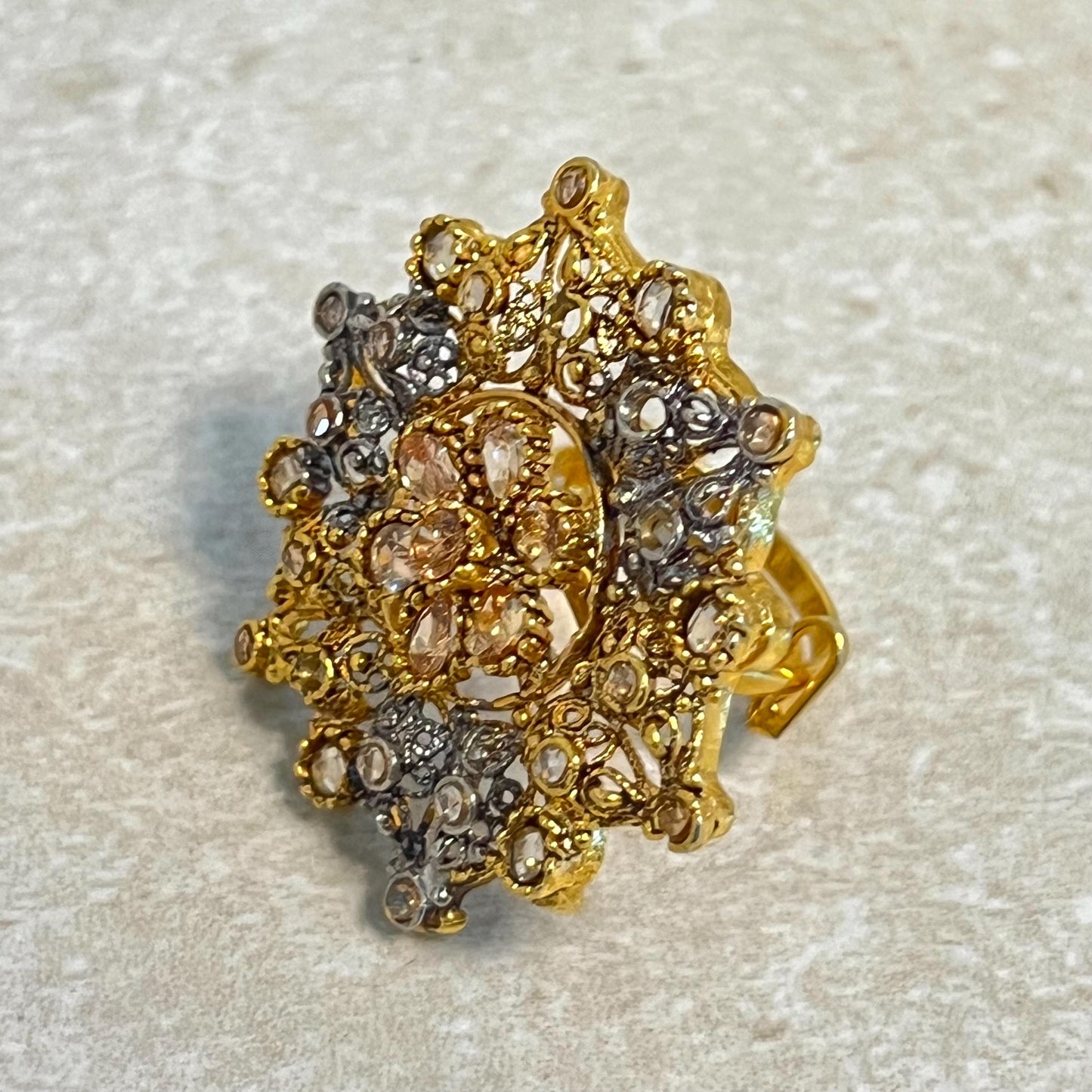 Medium Ring - White/ Fashion Jewellery/ Gift for Women/Indian/Pakistani style/ Slightly Imperfect/ Clearance