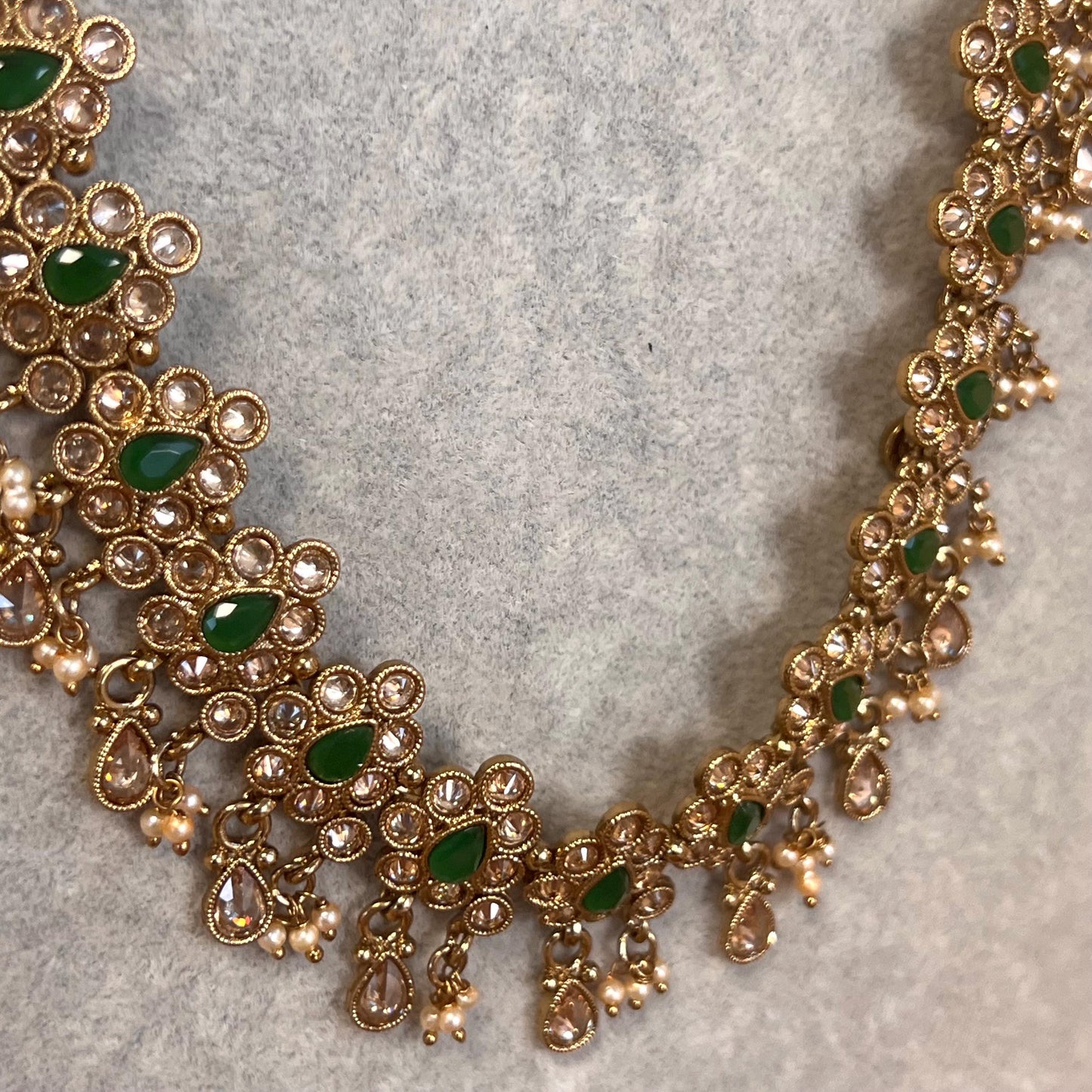 Green Champagne Long Mala/ Haar/ Long Necklace/ Waist chain/ Belt/ Sari Belt/ Unique Style/ Indian/ Pakistani/Fashion Jewellery/ Gift