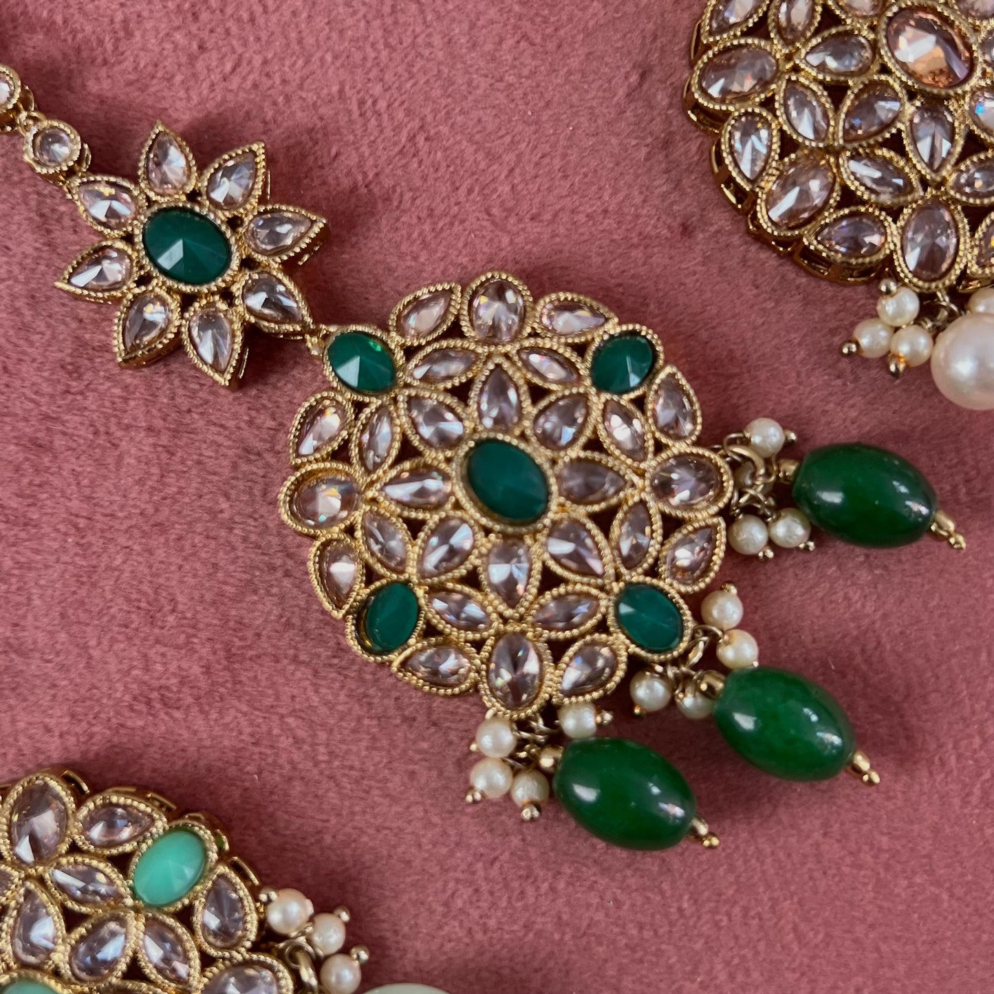 Crystal Tikka - Antique Gold /Champagne Zircon Crystal / Tikli/ Indian/ Pakistani Fashion Jewellery/ Maang Tikkas/ Mix Colours
