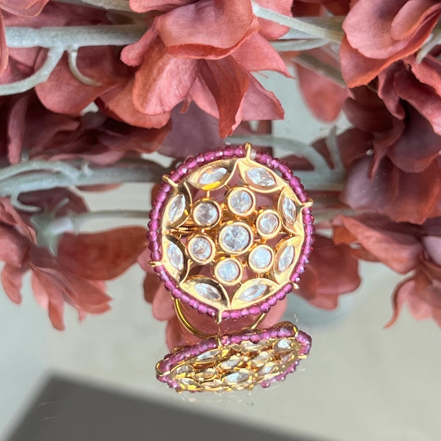 Purple Indian Ring/ Fashion Jewellery/ Gift for Women/Indian/Pakistani style