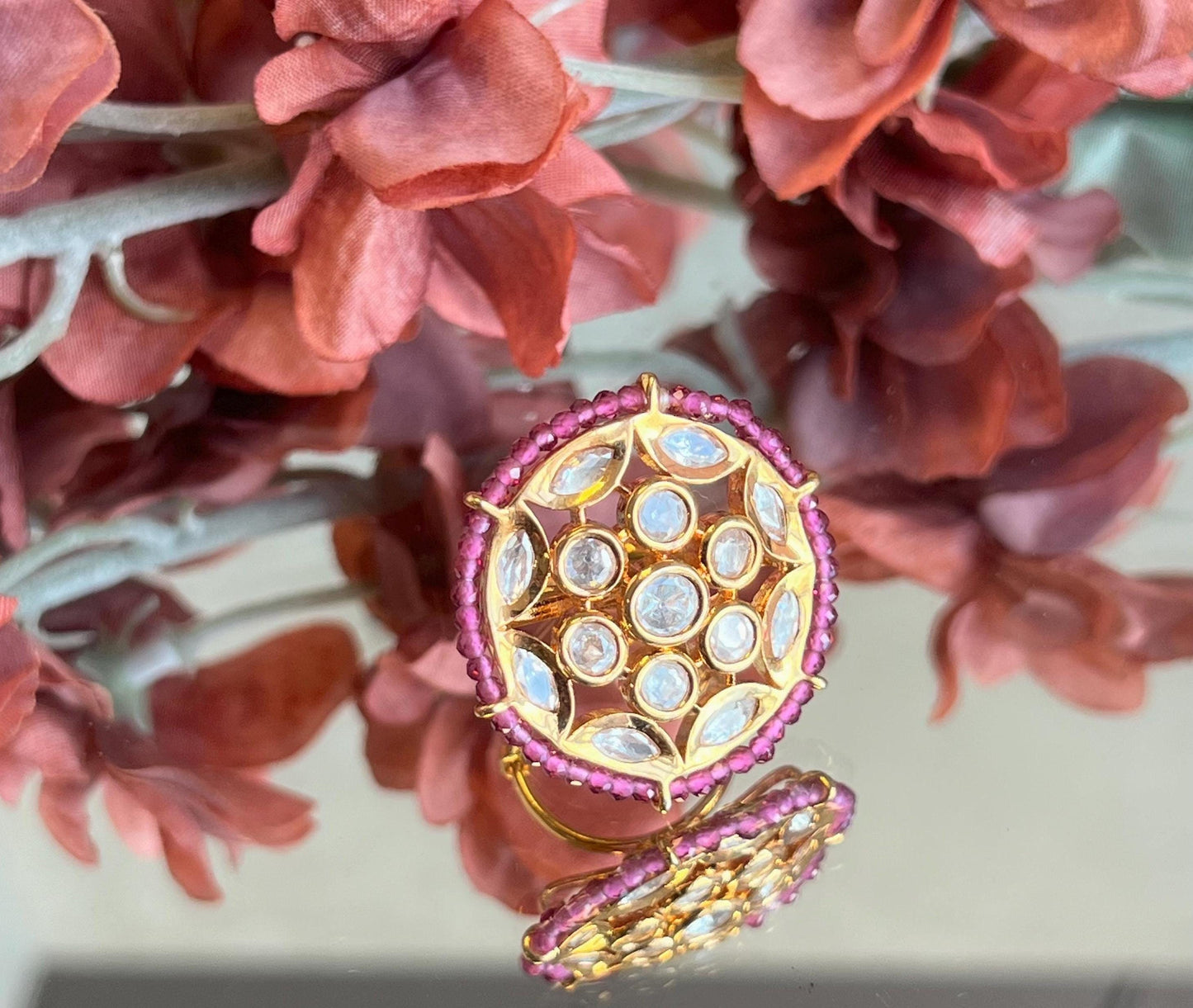 Purple Indian Ring/ Fashion Jewellery/ Gift for Women/Indian/Pakistani style