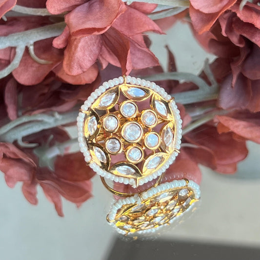 Clear Indian Ring/ Fashion Jewellery/ Gift for Women/Indian/Pakistani style