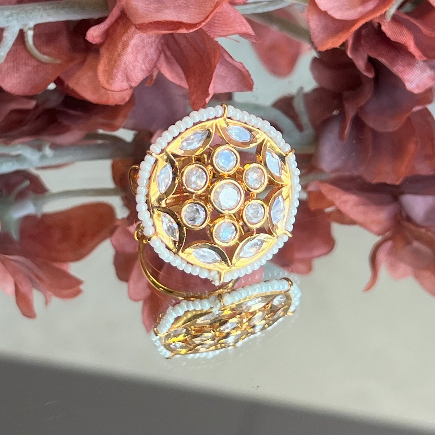 Clear Indian Ring/ Fashion Jewellery/ Gift for Women/Indian/Pakistani style