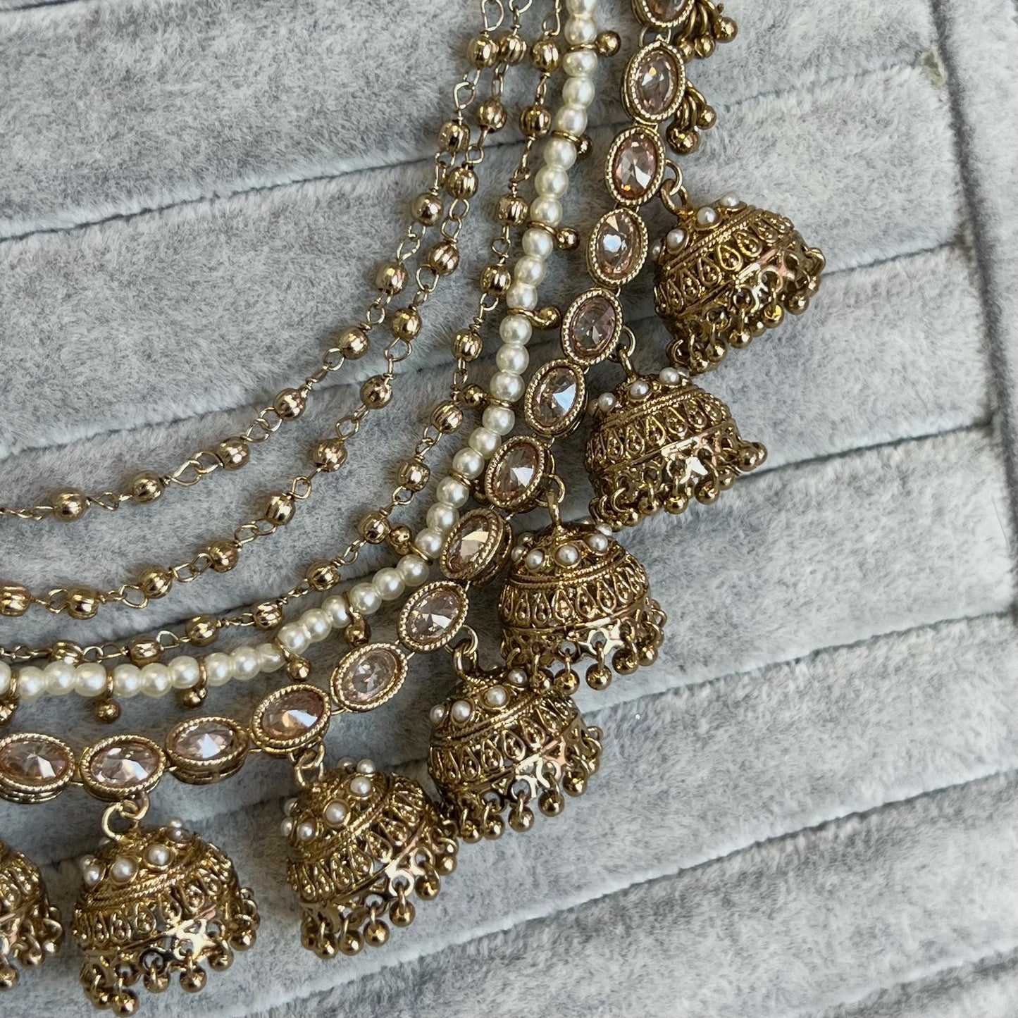 Luxury Golden Jhumka Ear Chains
