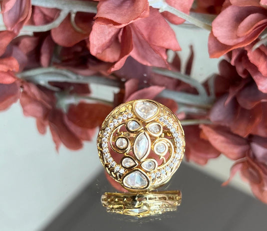 Clear Indian Ring/ Fashion Jewellery/ Gift for Women/Indian/Pakistani style