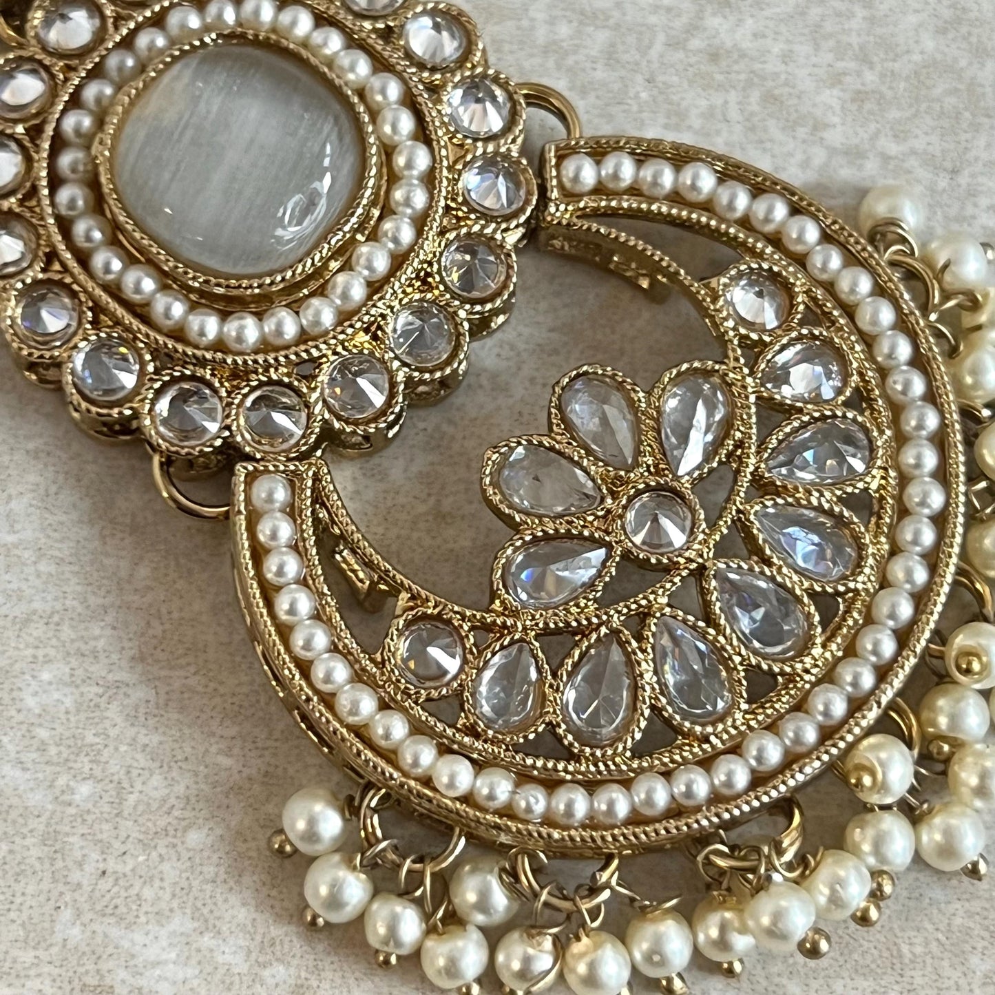 Clear Medium Tikka/ Tikli/ Indian/ Pakistani Fashion Jewellery/ Maang Tikkas