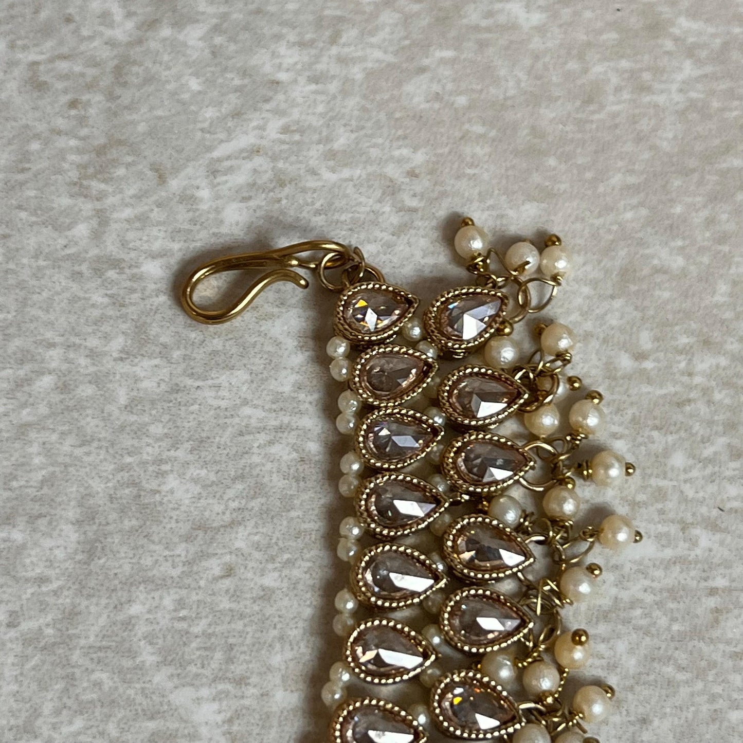 Antique Golden Mathapatti (Indian Headband)/Pakistani/Fashion Jewellery/ Bridal Forehead Jewellery Headpiece/Bollywood /phoolpatti