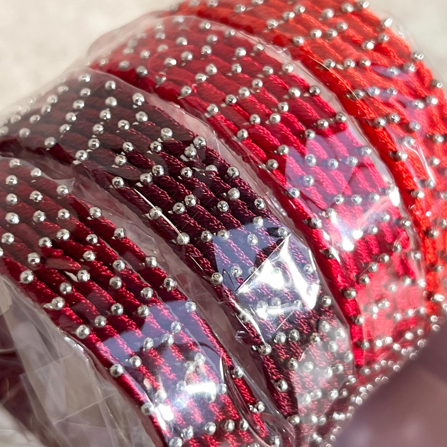 Red Shades/Thread Coloured Bangle Block/ Indian/ Pakistani Bangles/ 2.6 Small Bangles/ 6 single colours in pack