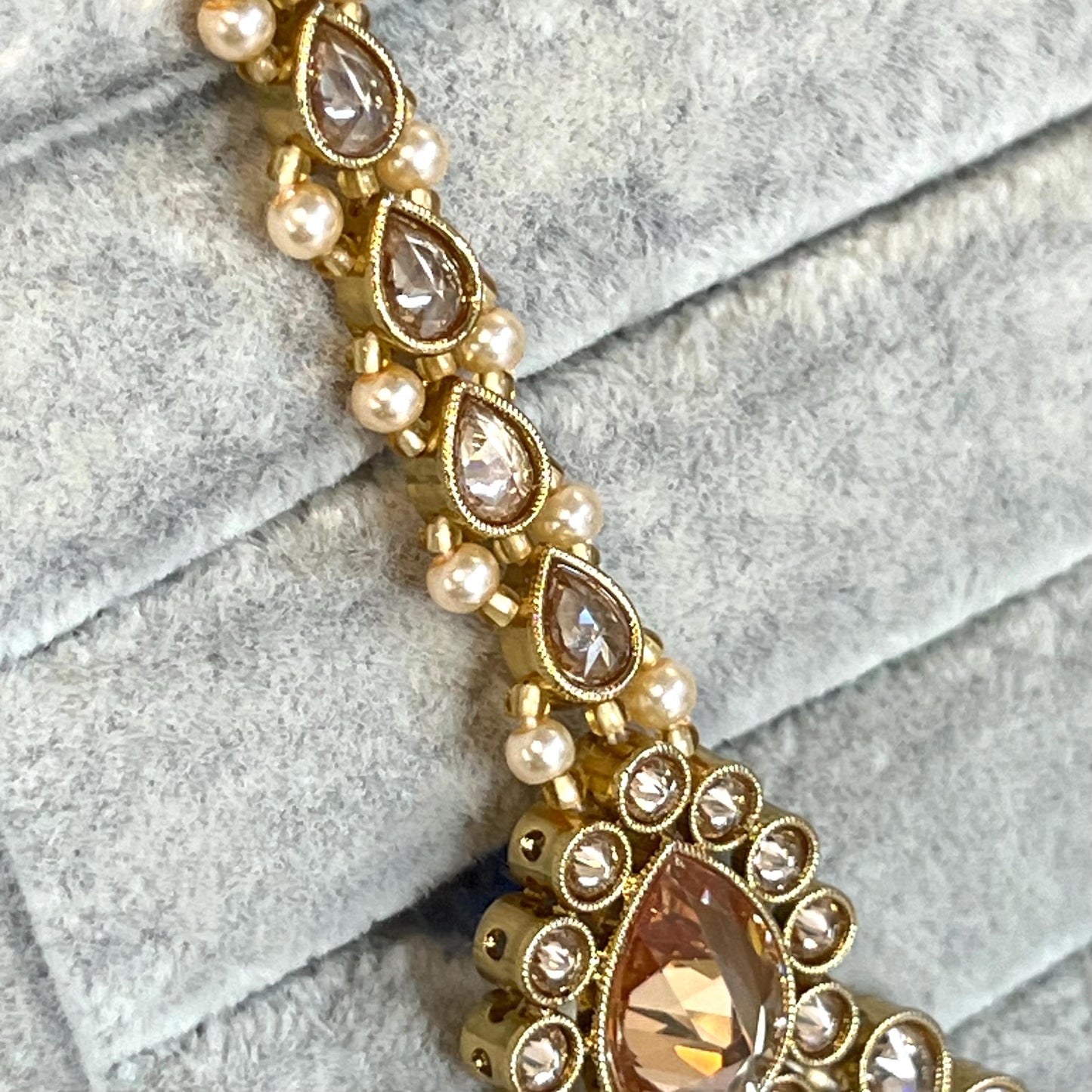 Green Bridal Necklace set Indian/ Pakistani Style/ Wedding/ Fashion Jewellery/ Necklace set