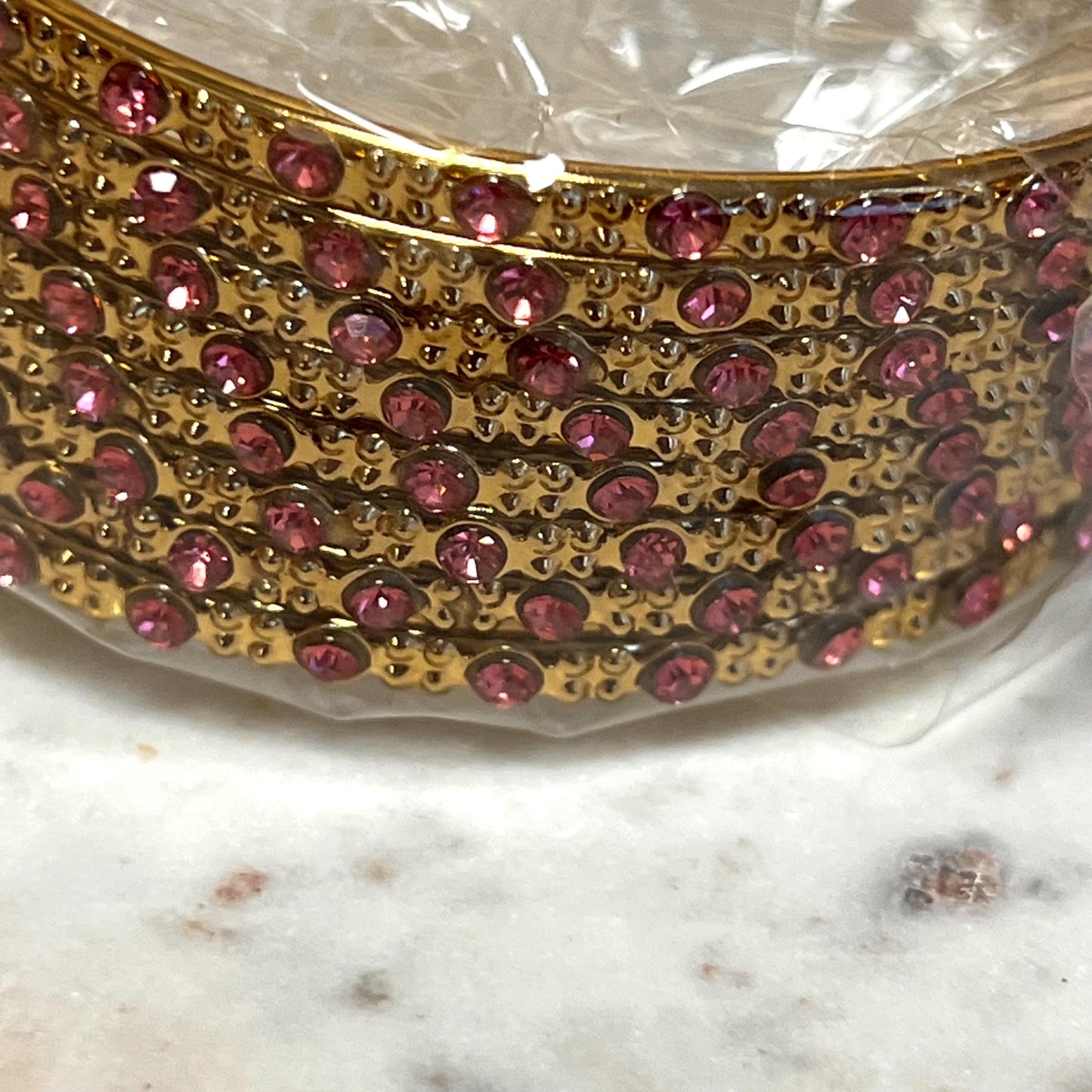 Set of 8 Rhinestone Bangles - Antique Gold Base/ Golden Stones Indian/ Pakistani/Jewelley/ Fashion Bracelet/2.6 only / Choose Colour