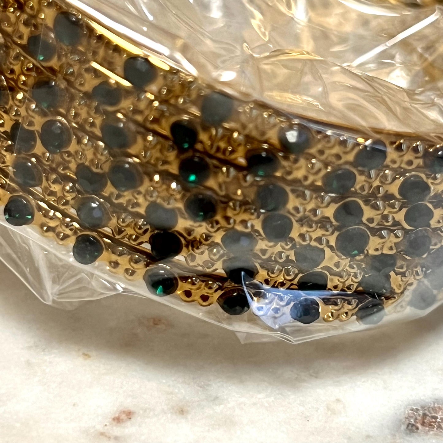 Set of 8 Rhinestone Bangles - Antique Gold Base/ Golden Stones Indian/ Pakistani/Jewelley/ Fashion Bracelet/2.6 only / Choose Colour