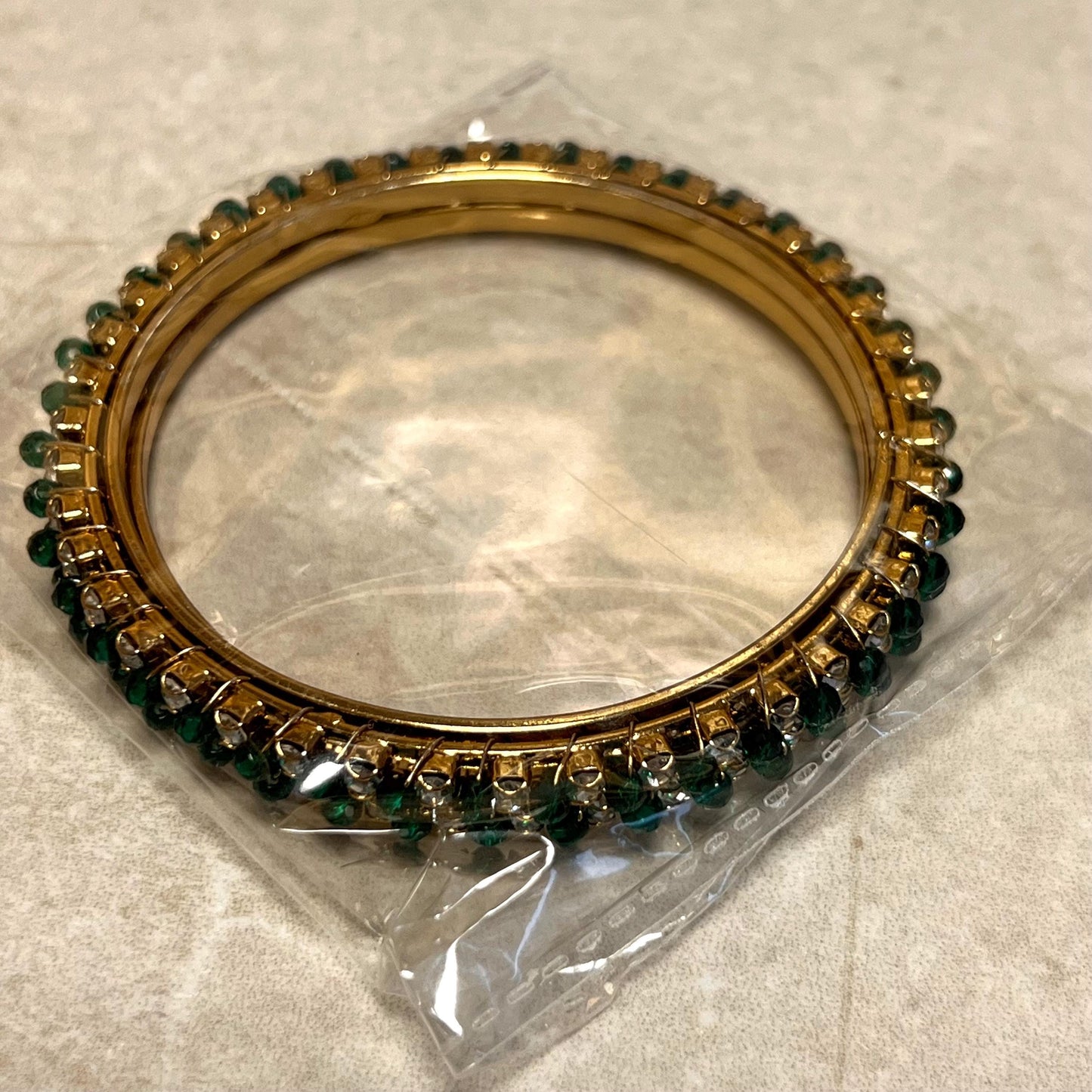 Set of 2 Rhinestone Bangles - Silver Base and Rhinestone ones Indian/ Pakistani/Jewelley/ Fashion Bracelet/2.6 only / Choose Colour