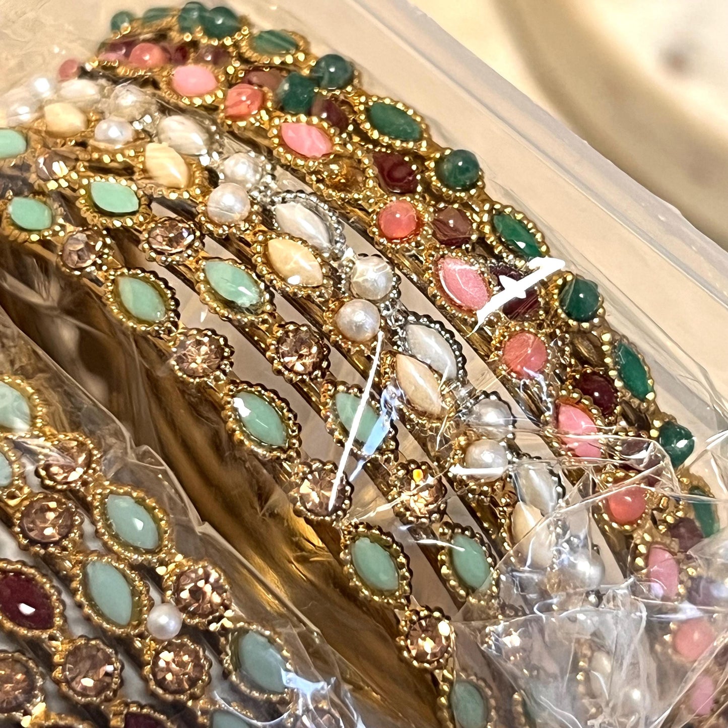 Assortment of Colour Bangle Set - Antique Gold/ Silver with Rhinestones/ Indian/ Pakistani/Jewelley/ Fashion Bracelet/2.6 only/Pick Colour