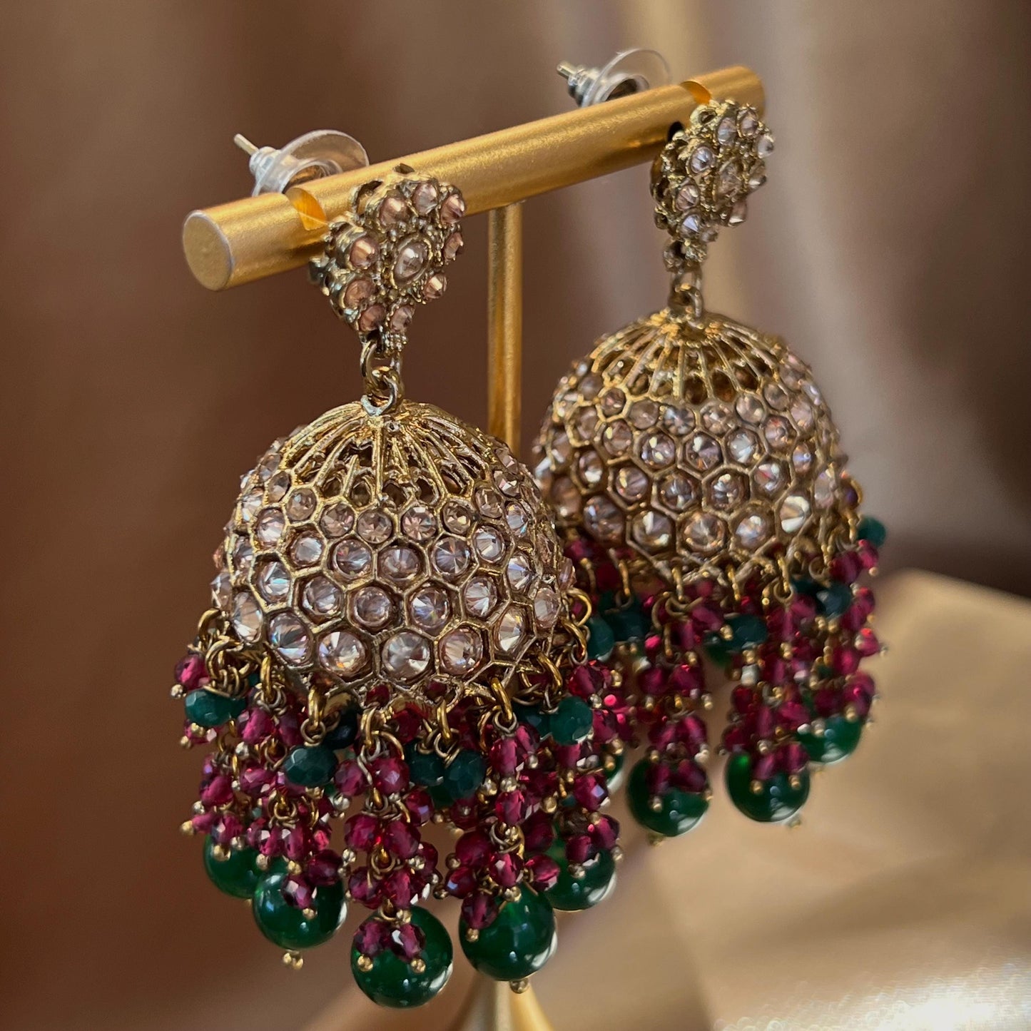 Green Bridal Necklace set Indian/ Pakistani Style/ Wedding/ Fashion Jewellery/ Necklace set