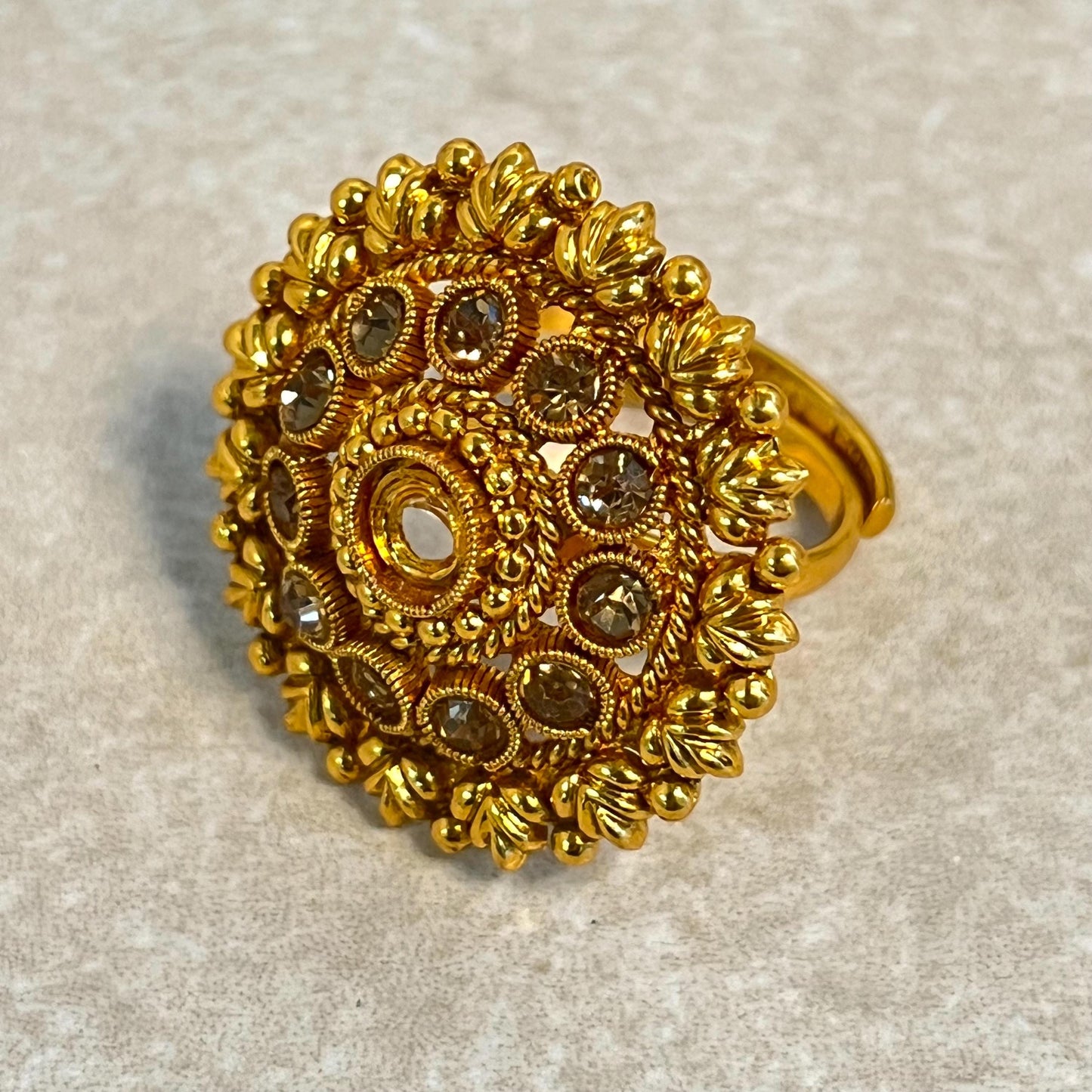 Medium Ring - White/ Fashion Jewellery/ Gift for Women/Indian/Pakistani style/ Slightly Imperfect/ Clearance