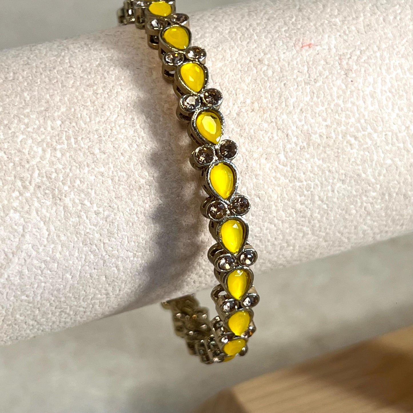 Single Statement Bangle in Mix Colours. Antique Gold Base Colourful Stones/ Size Small 2.6 only/ Multicolour