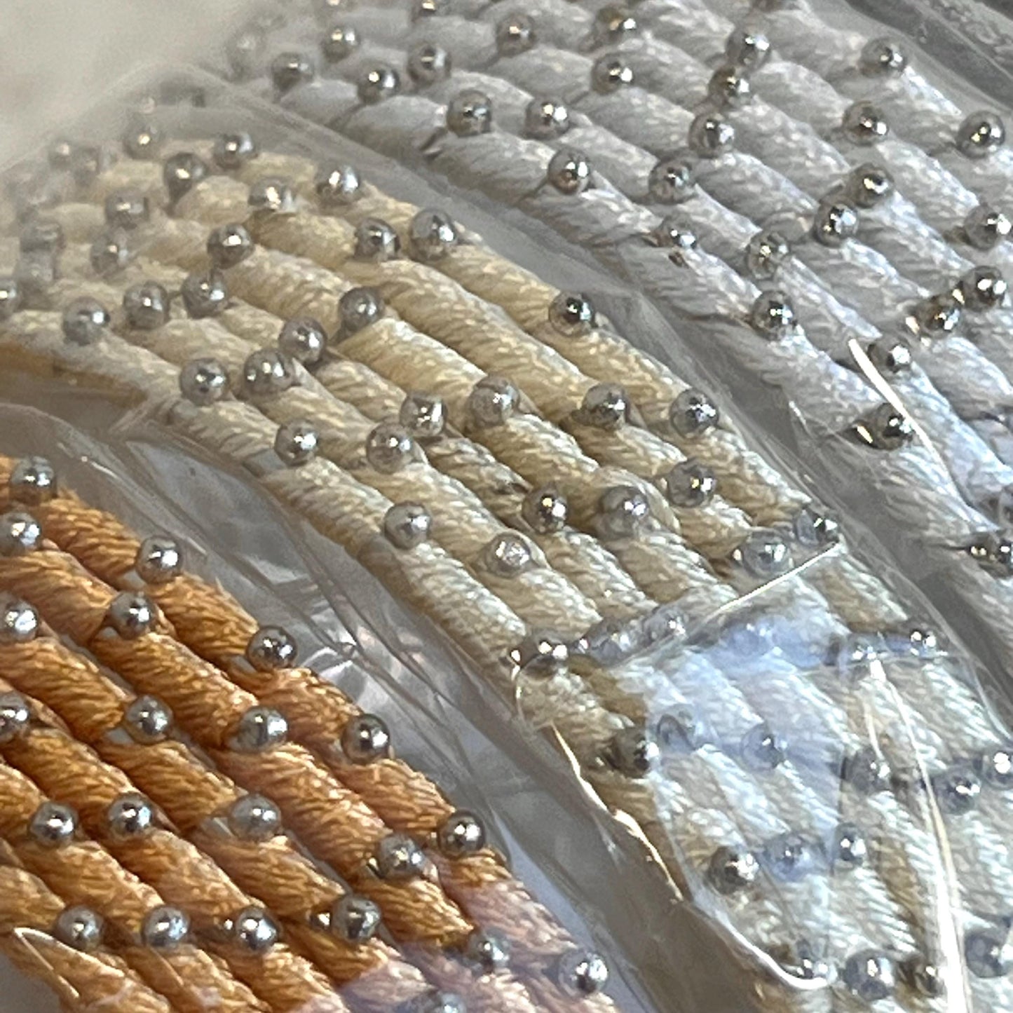 Cream White Shades/Thread Coloured Bangle Block/ Indian/ Pakistani Bangles/ 2.6 Small Bangles/ 6 single colours in pack