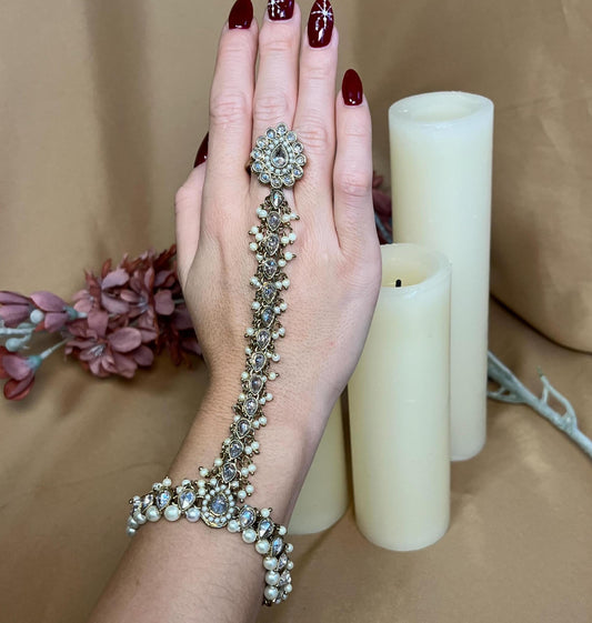 Clear Hand Harness/Clear Hathpool/ Fashion Jewellery/ Gift for Women/Indian/Pakistani style /Haathphool/Hand Accessory