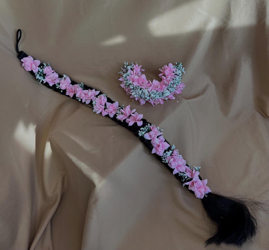 Indian Pink Hair Flower Hair Accessory - Pack of 4/ Unique Style/ Indian/ Pakistani/Fashion Jewellery/ Gift for Women