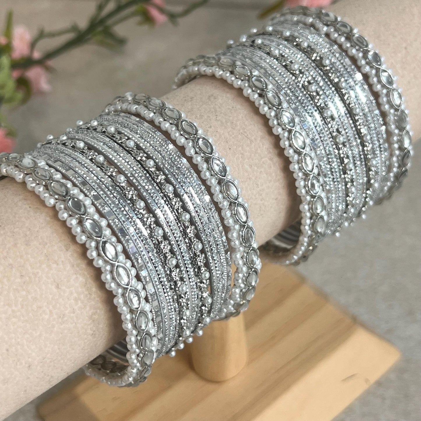 Silver Small Bangle Set/Indian/ Pakistani/Jewelley/ Fashion Bracelet