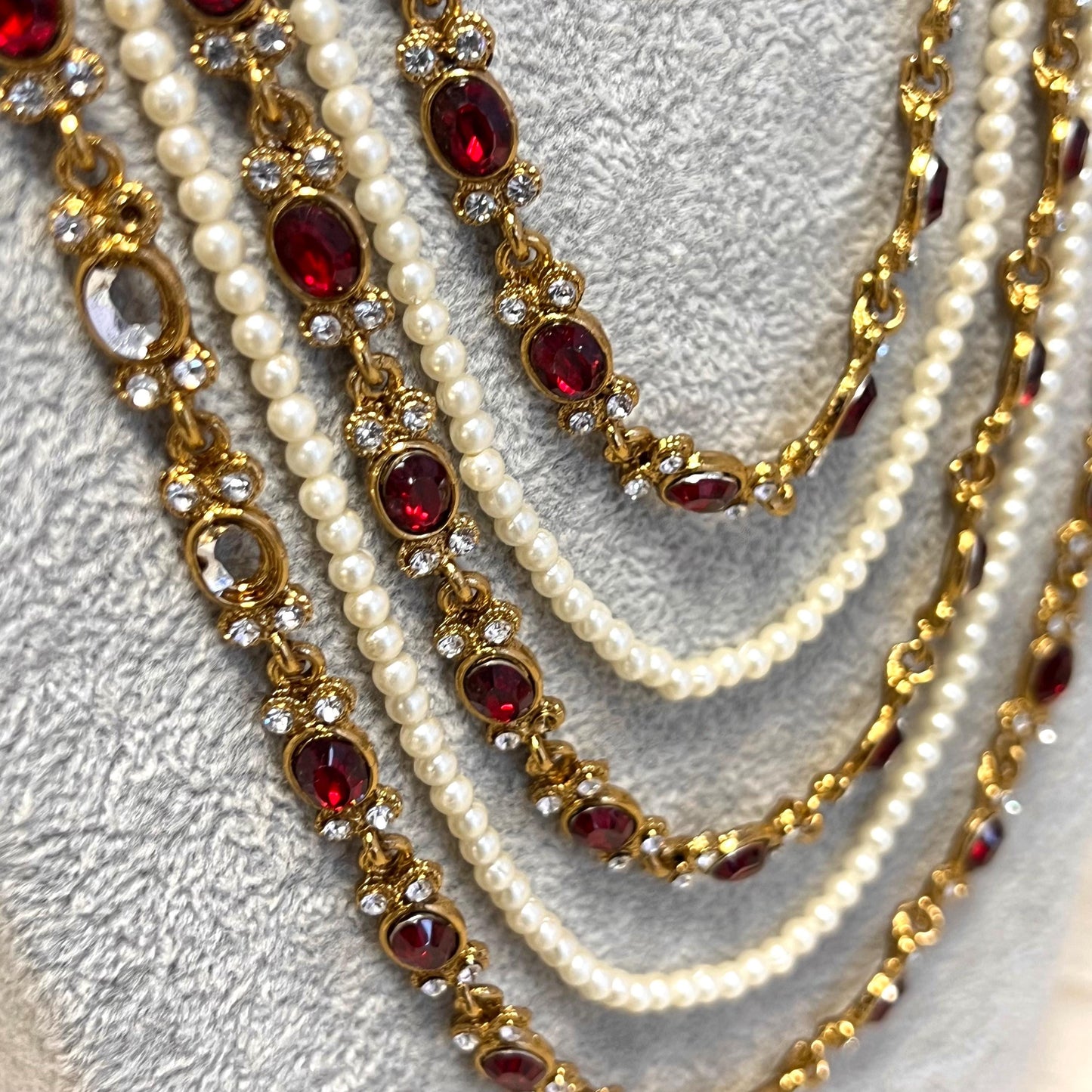 CLEARANCE Maroon/Golden Long Mala/ Haar/ Long Necklace/ Unique Style/ Indian/ Pakistani/Fashion Jewellery/ Gift for Women