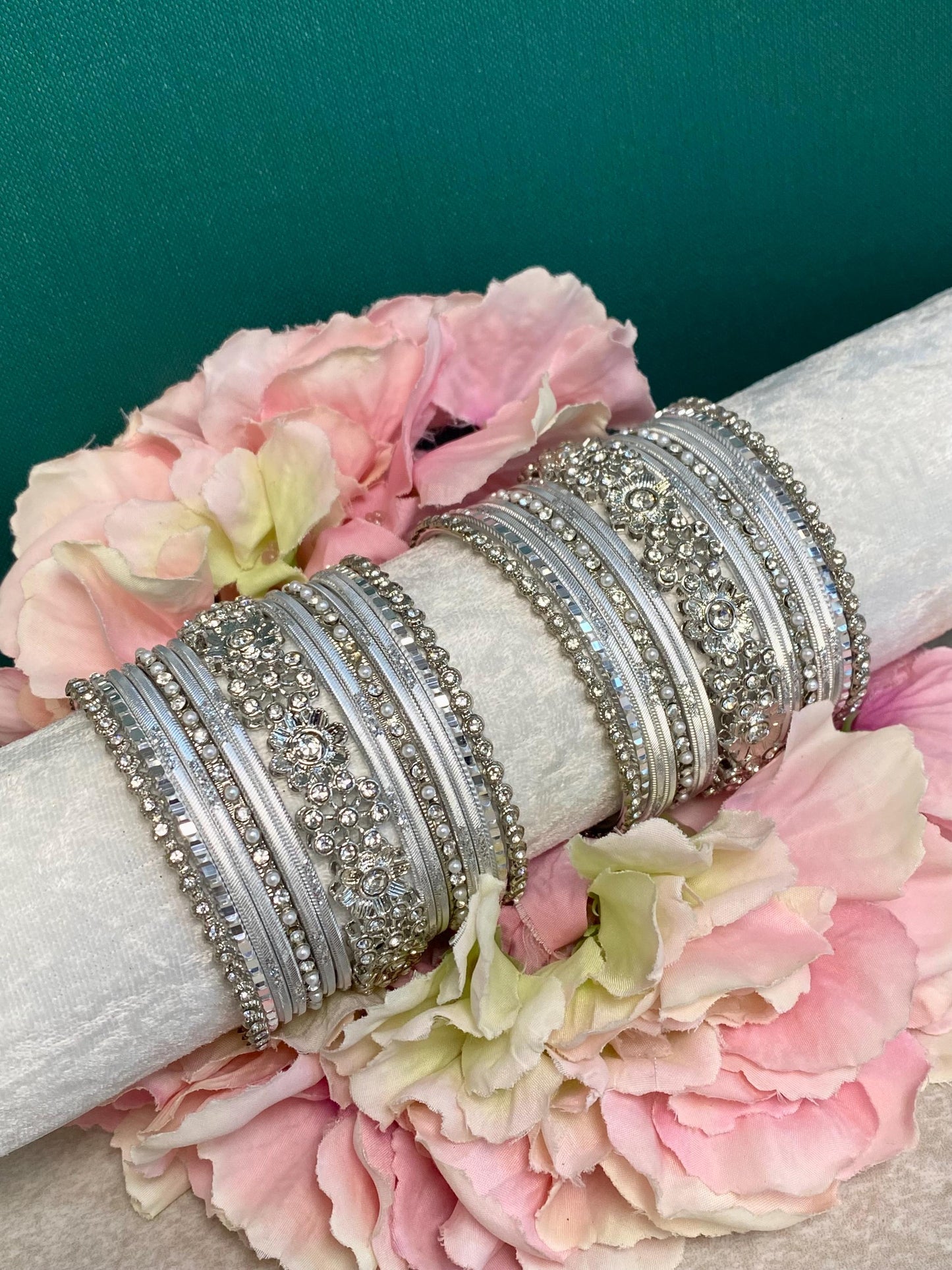 Silver Small Bangle Set/Indian/ Pakistani/Jewelley/ Fashion Bracelet