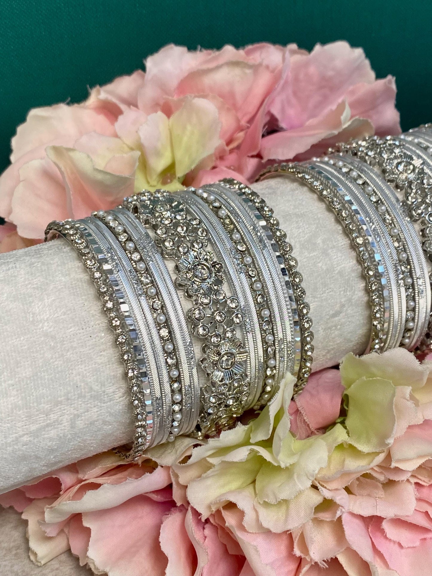 Silver Small Bangle Set/Indian/ Pakistani/Jewelley/ Fashion Bracelet