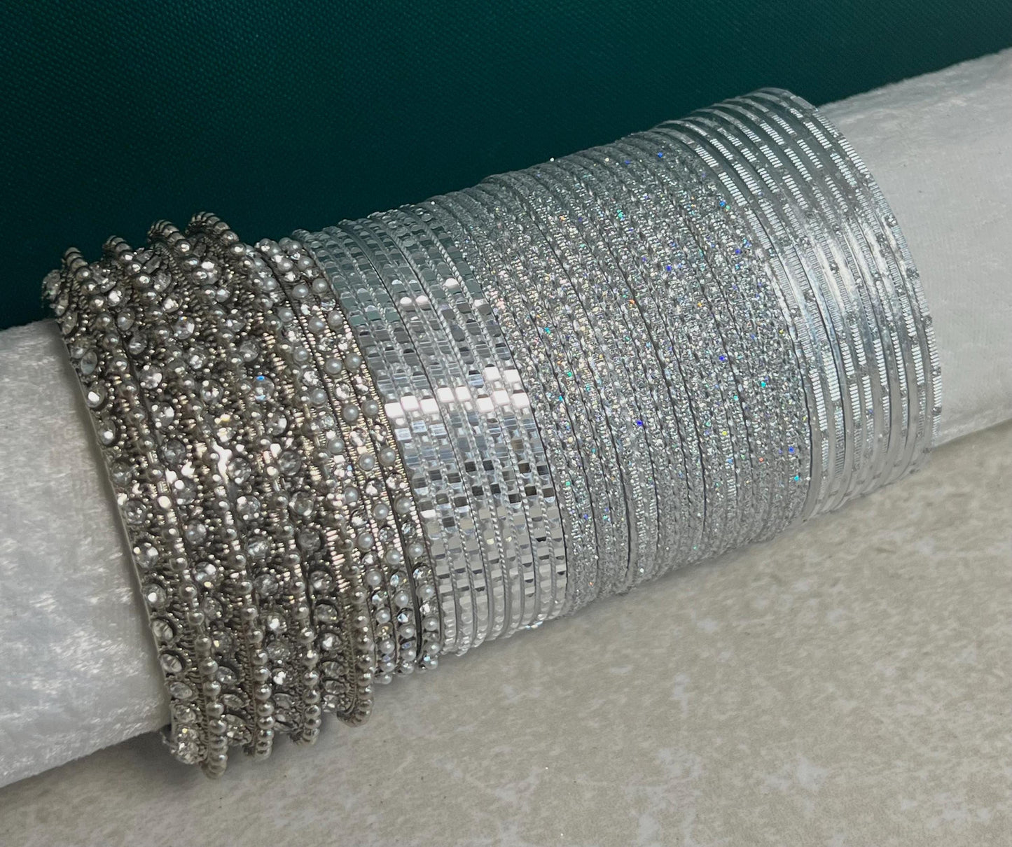 Bangle Roll Build Your Bangle Set - Silver Bangle Collection/Indian/ Pakistani/Jewellery/ Fashion Bracelet/Gift for women/ Bangle Roll