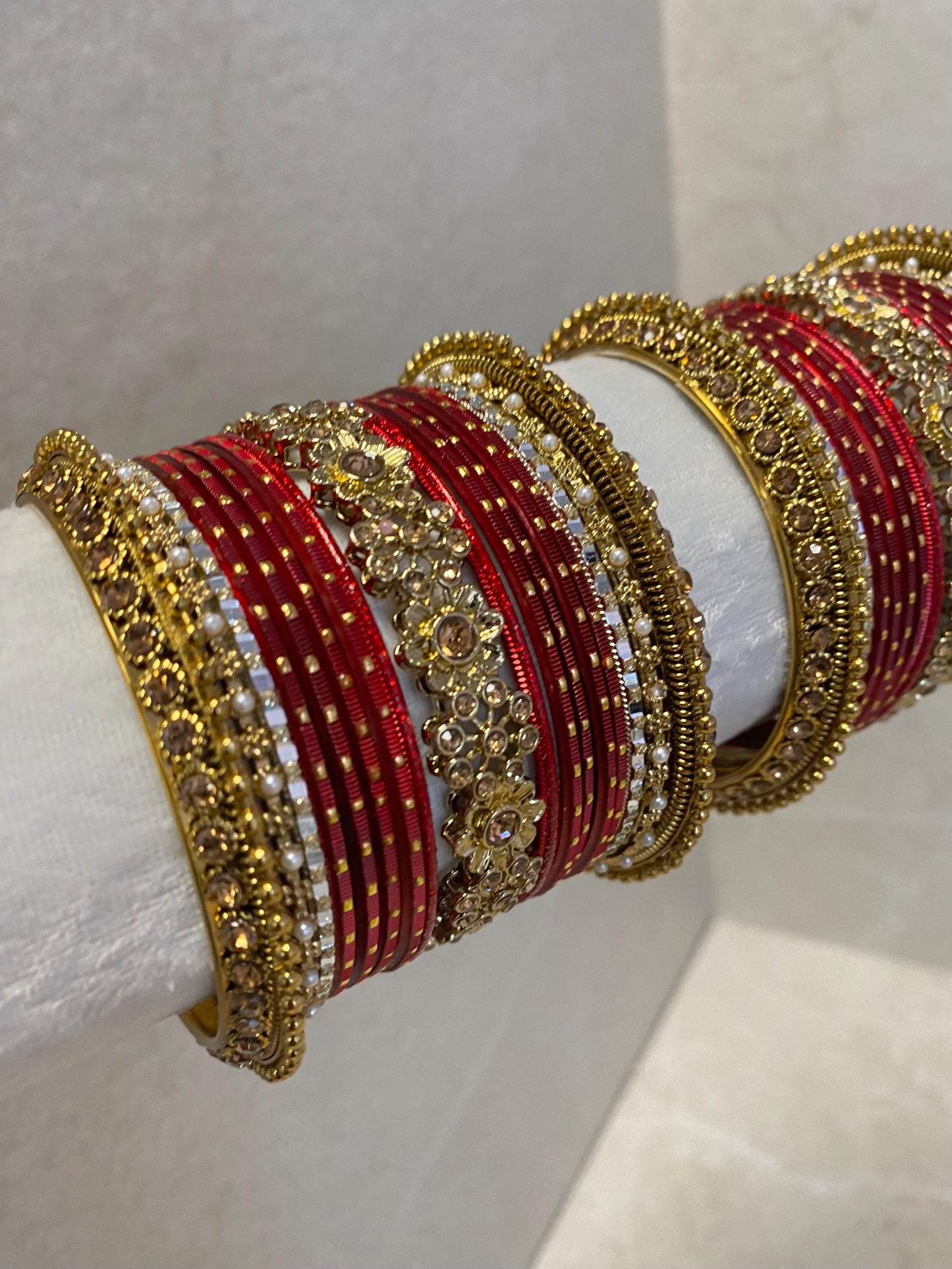 Midi Maroon Bangle Set Both Arms - 2.10 Only/Pakistani/Jewelley/ Fashion Bracelet
