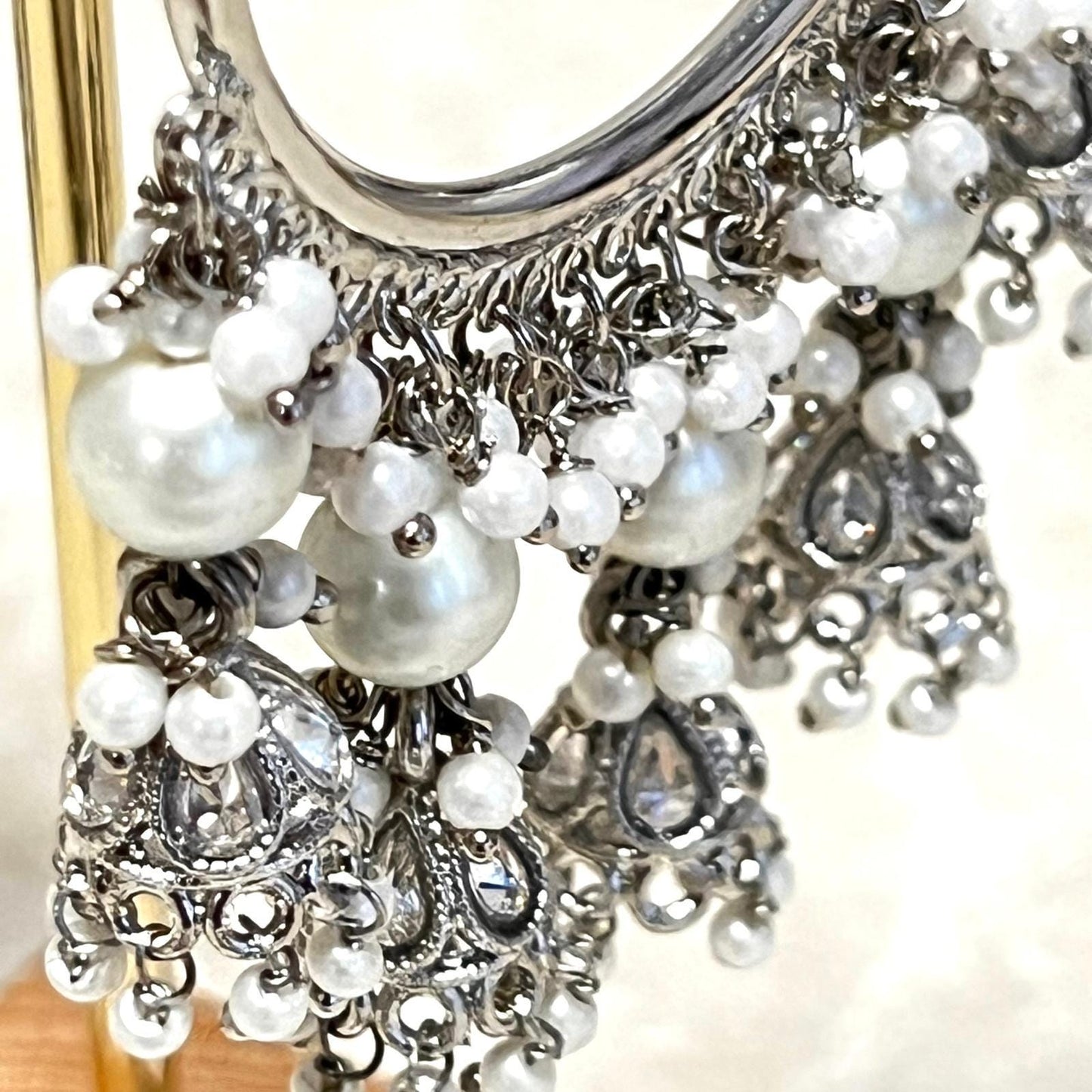 Silver Medium Jhumki - Hoops Indian Jhumka Style Earrings/Gifts for Women