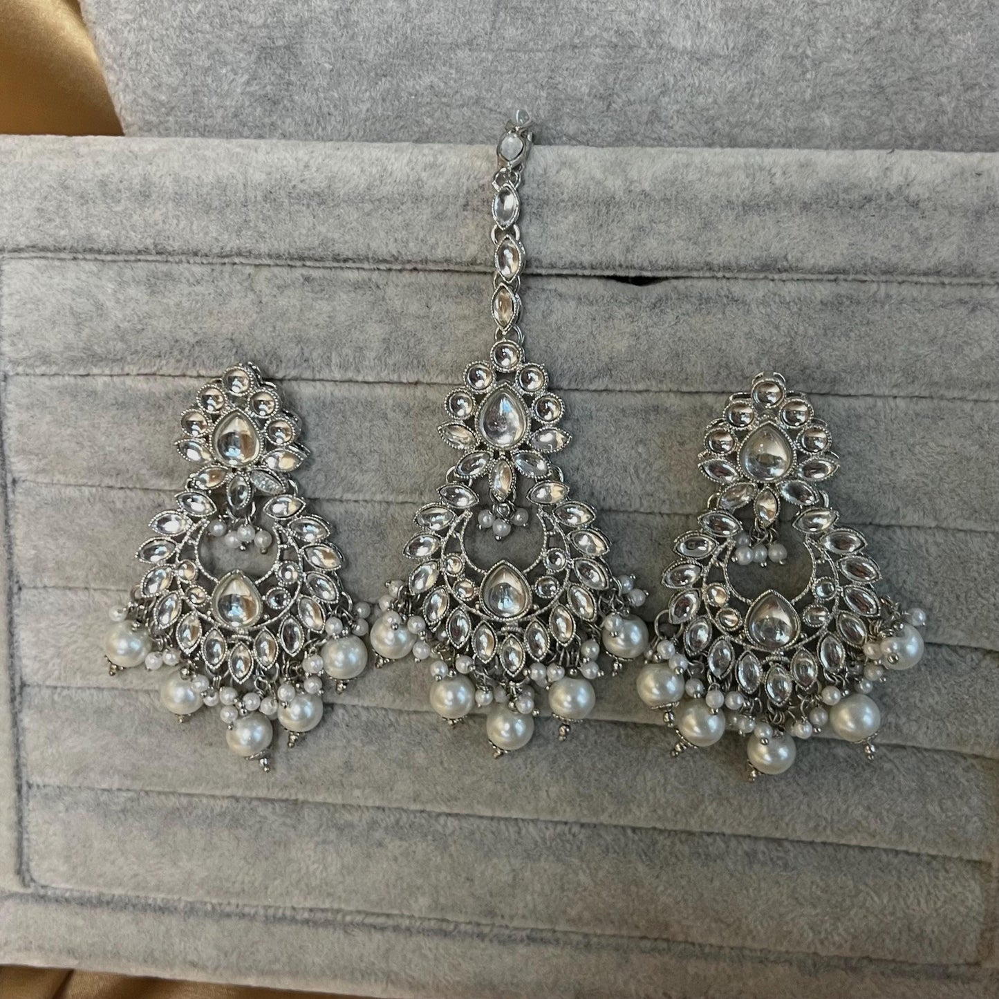 Silver Mirror Choker Set/Indian Chokers/Silver Choker/ Pakistani/Jewellery/Indian Choker Set/Gift for women/Mirror Choker Set