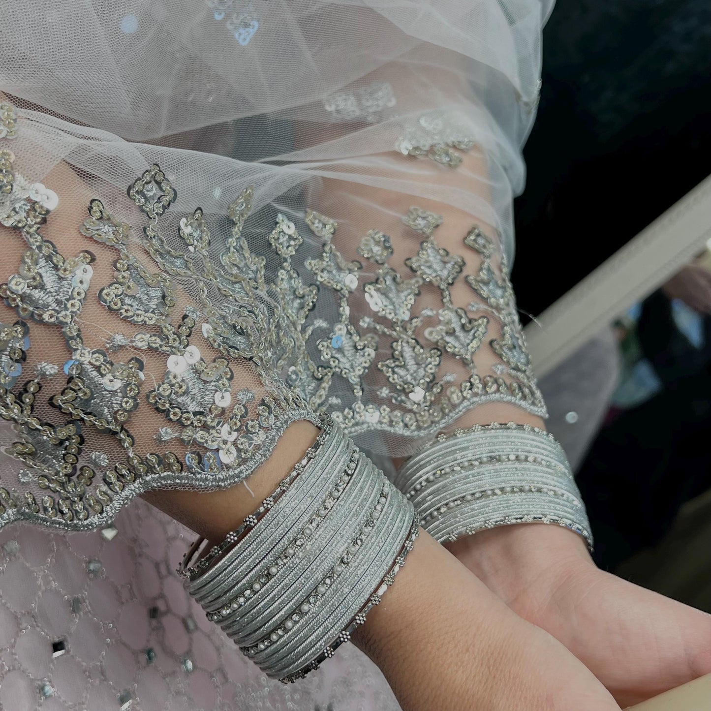 Silver Necklace & Mini Silver Bangle Gift Set Both Arms/Silver Necklace Set/Silver Bangle Set/ Fashion Jewellery/Valentines gifts