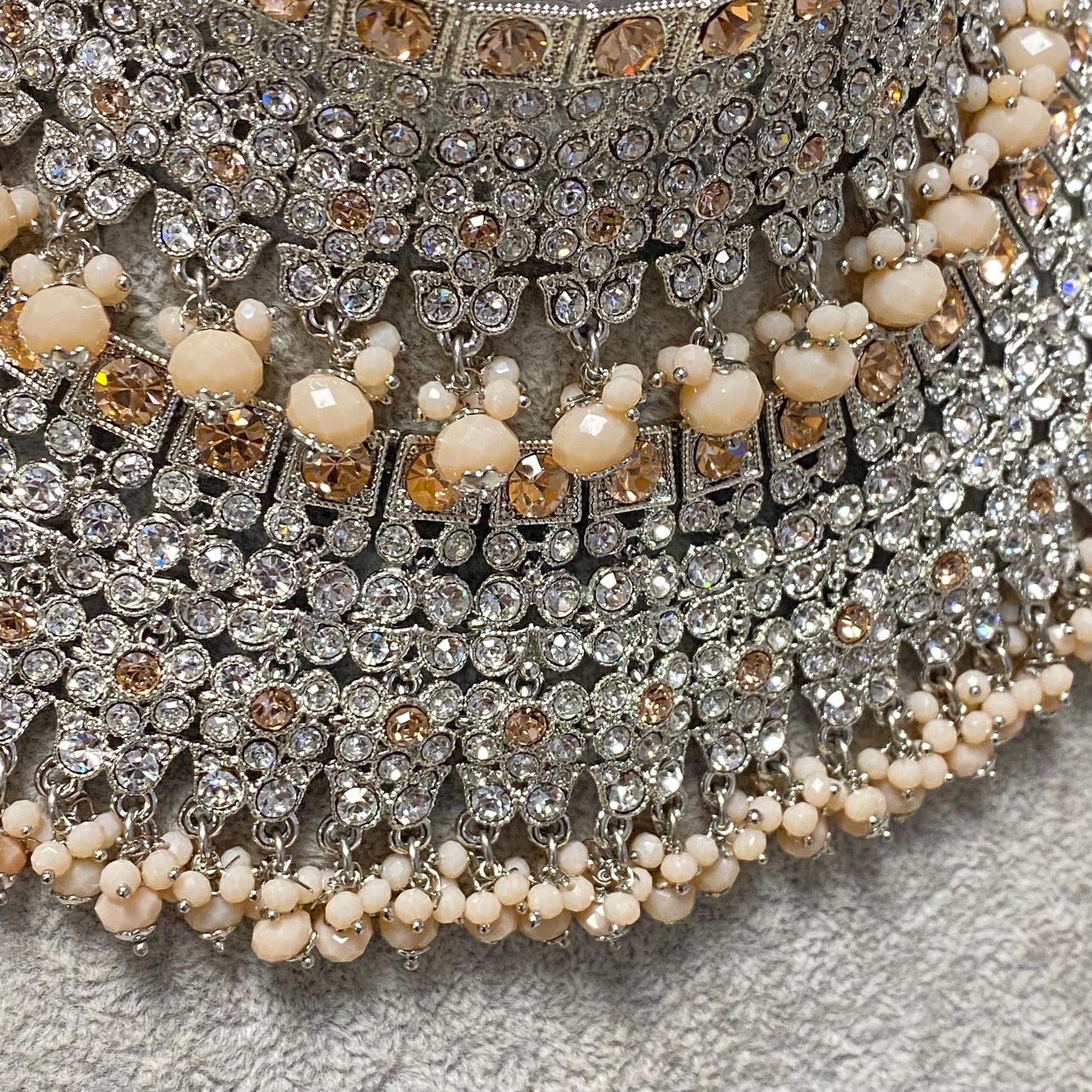 Peach Silver Choker Necklace only / Indian/ Pakistani/Fashion Jewellery/ Gift for Women/ Jewellery