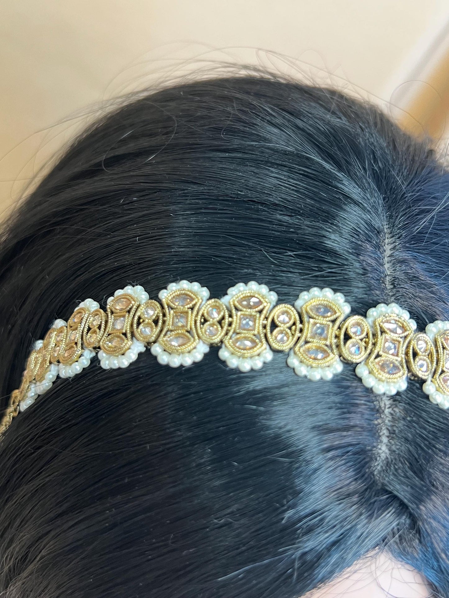 Kundan Headband /Indian/Pakistani/Fashion Jewellery/ Bridal Forehead Jewellery Headpiece/Bollywood /phoolpatti