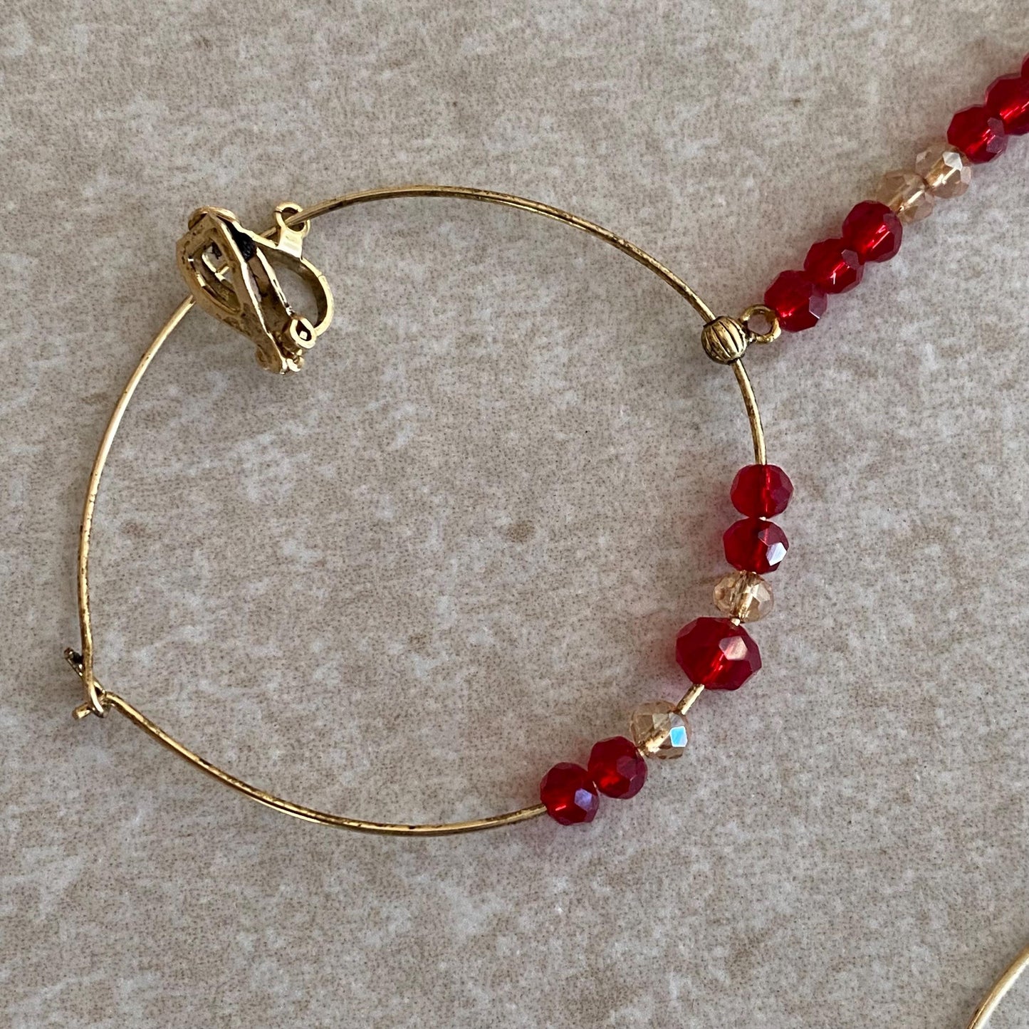 RED Clip on Non-Piercing Type Nose Ring - Green/ Fashion Jewellery/ Gift for Women/Indian/Pakistani style/Nath/ Choose Style