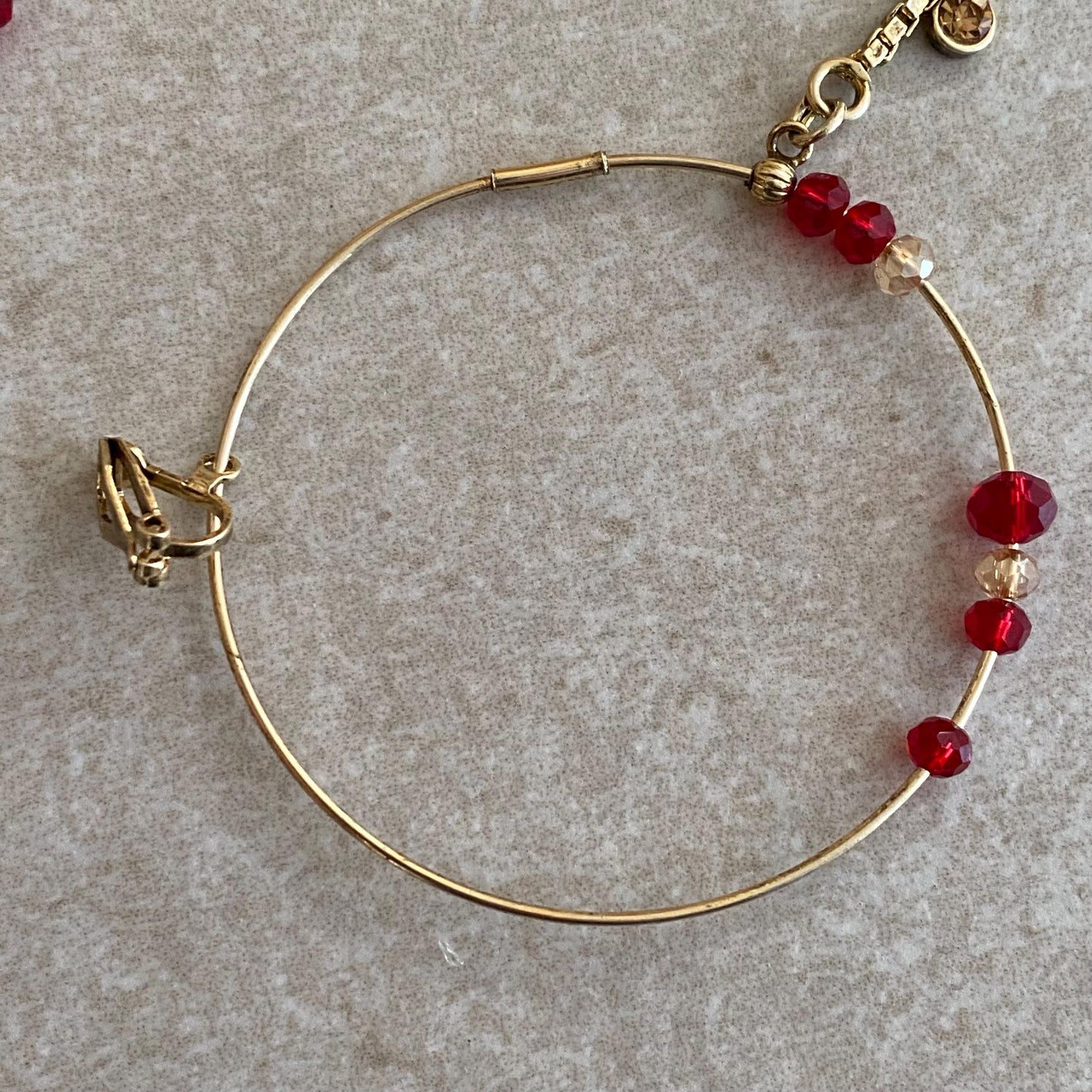 RED Clip on Non-Piercing Type Nose Ring - Green/ Fashion Jewellery/ Gift for Women/Indian/Pakistani style/Nath/ Choose Style